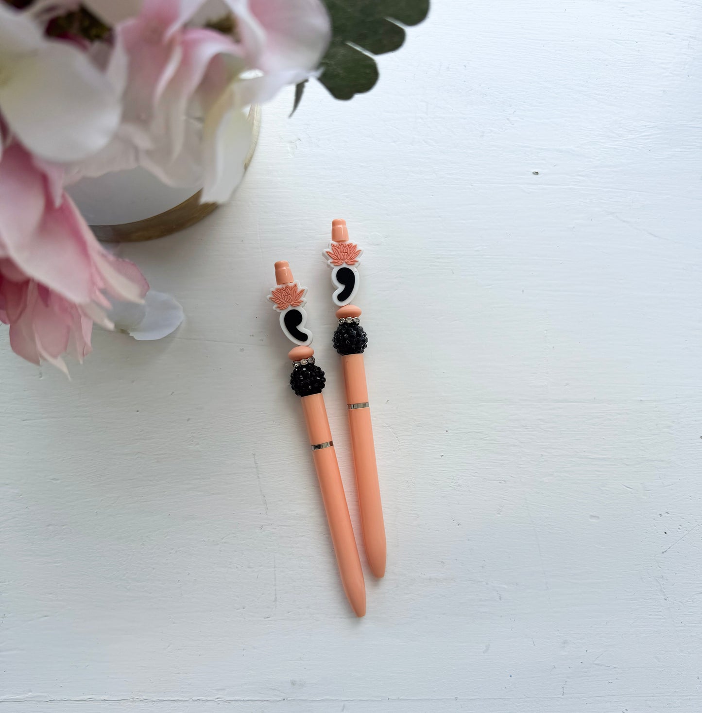 Coral Lotus Coral Skinny Pen