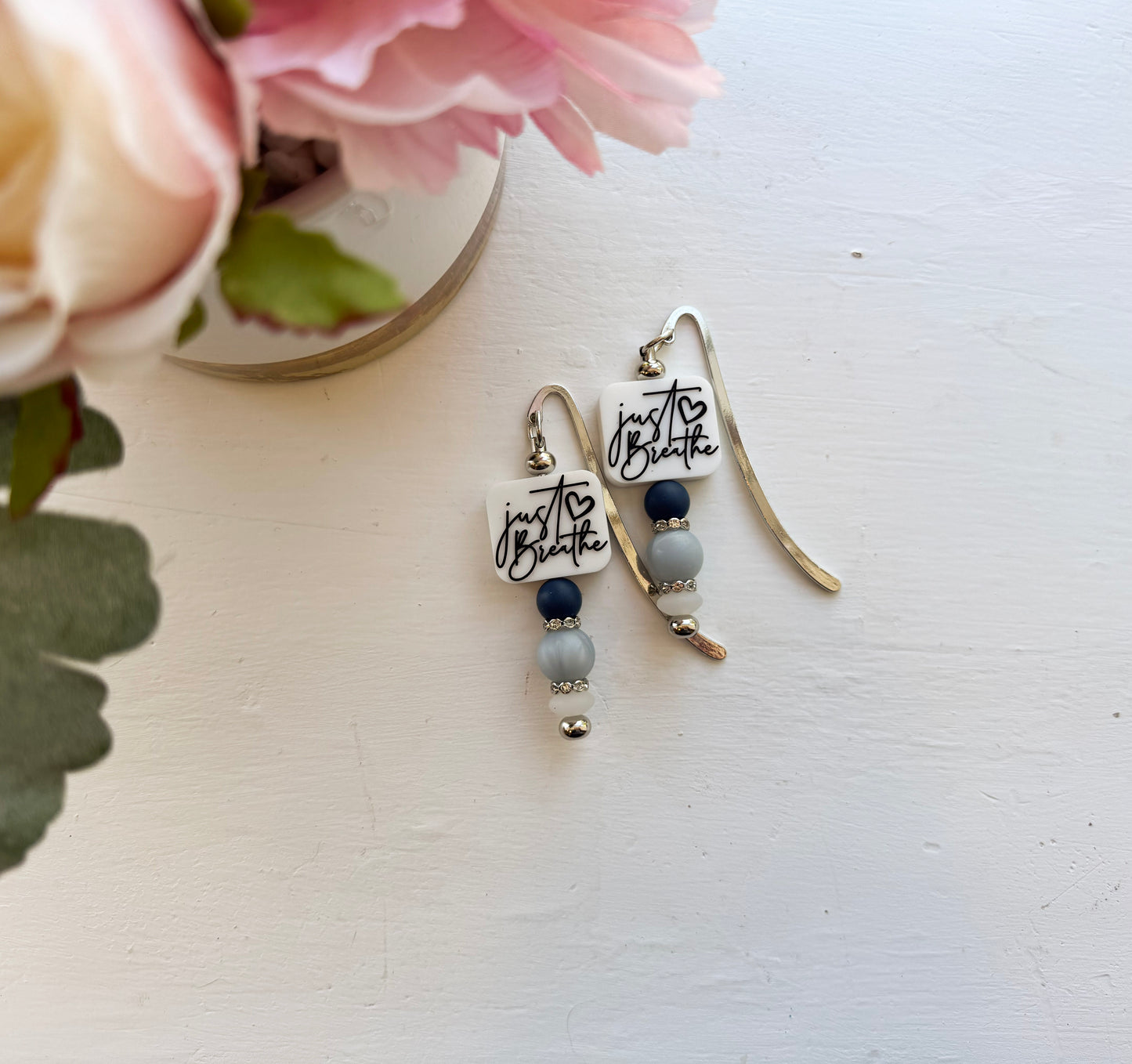 Just Breathe Silver Bookmark