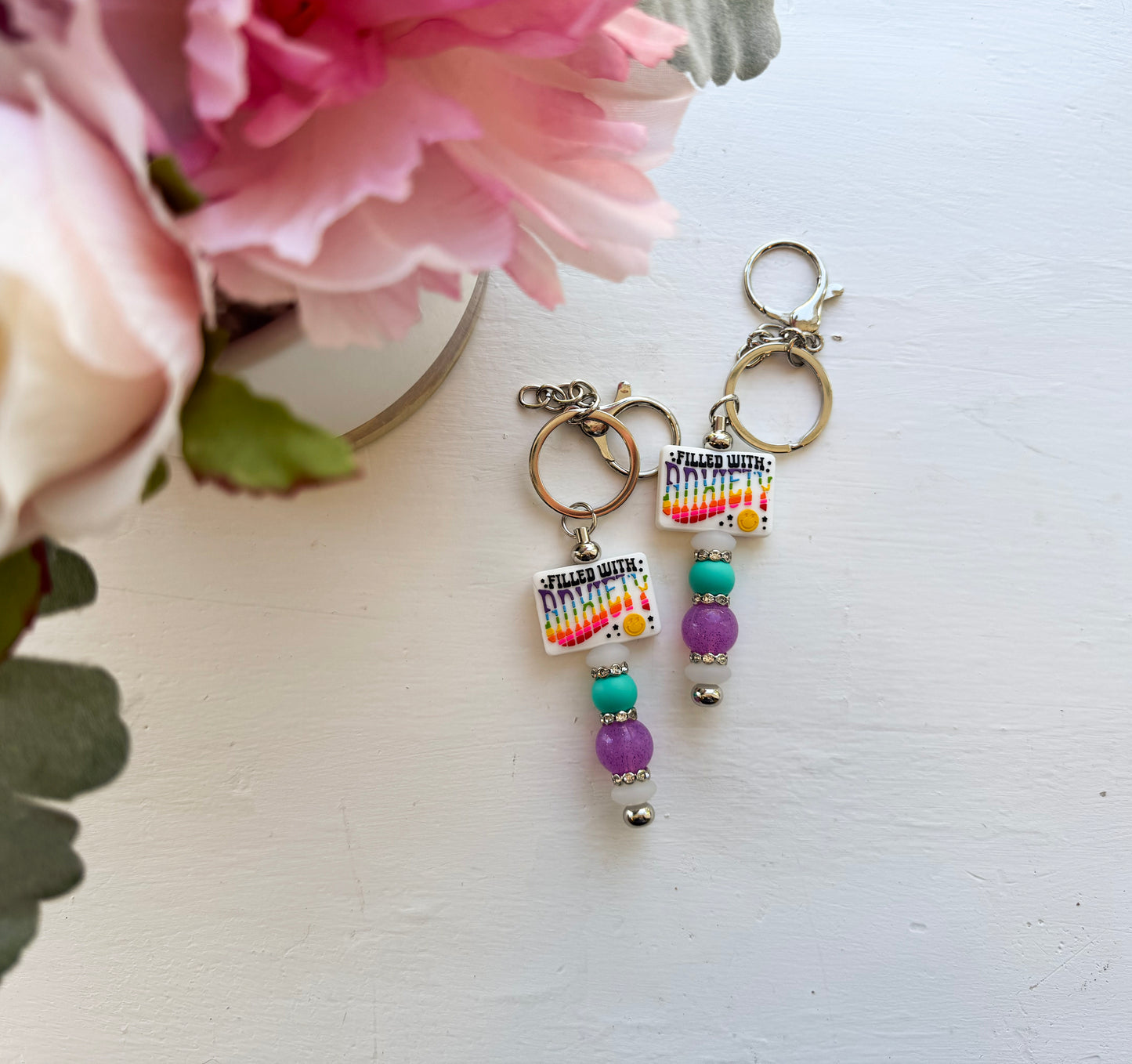 Filled with Anxiety Bar Keychain