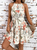 Lace Up Printed Camisole Dress - FINAL SALE