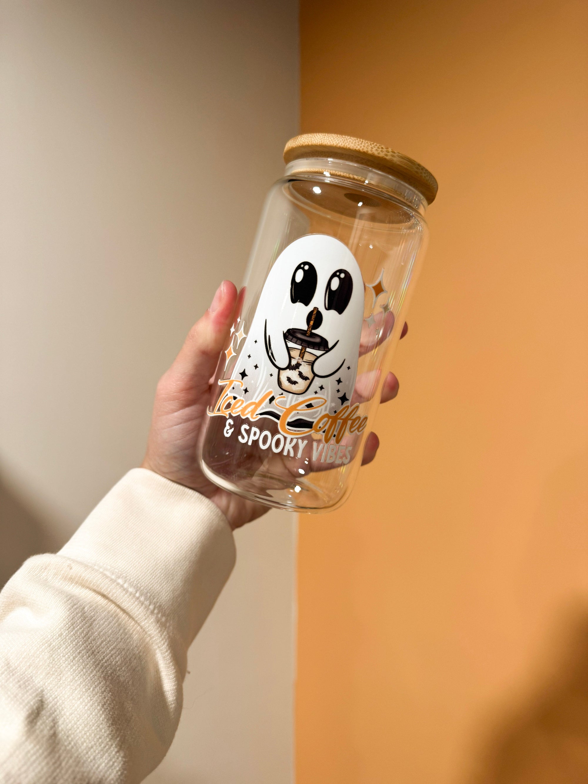 Iced Coffee & Spooky Vibes Glass Can