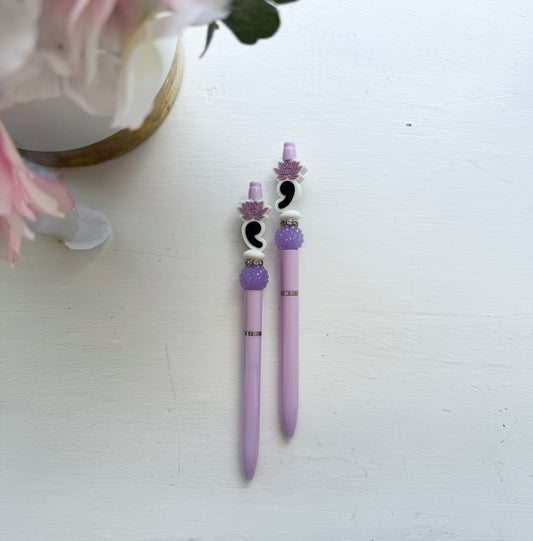 Purple Lotus Purple Skinny Pen