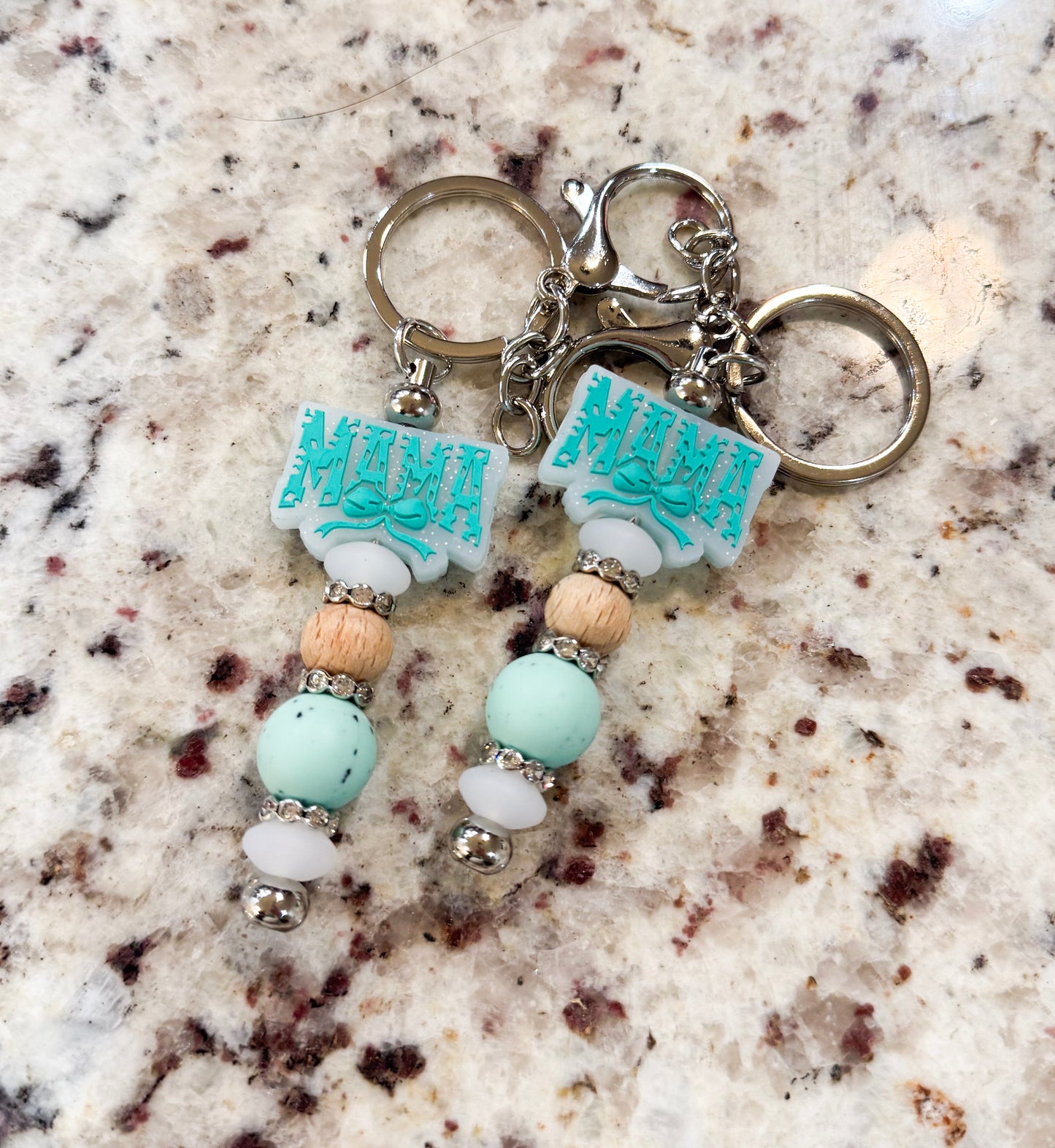 Teal Mama Bar Keychain