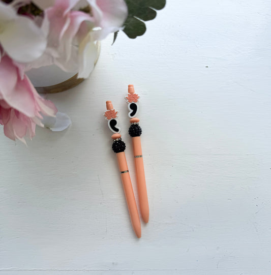 Coral Lotus Coral Skinny Pen