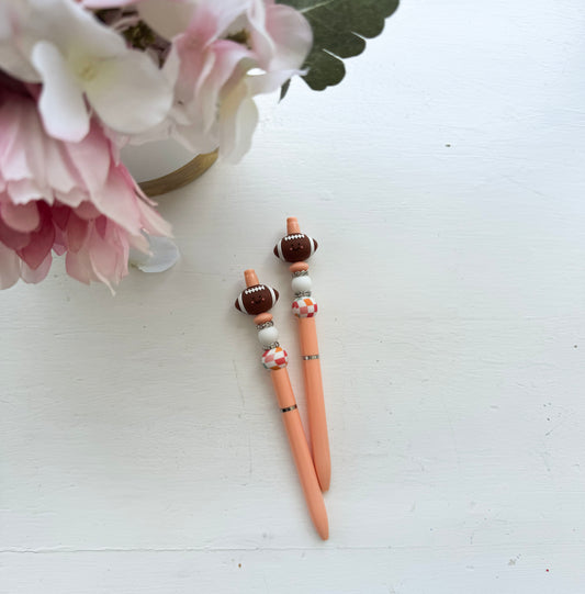 Football Coral Skinny Pen