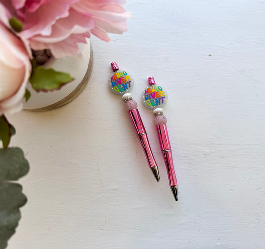 Neurodivergent Metallic Pink Refillable Pen