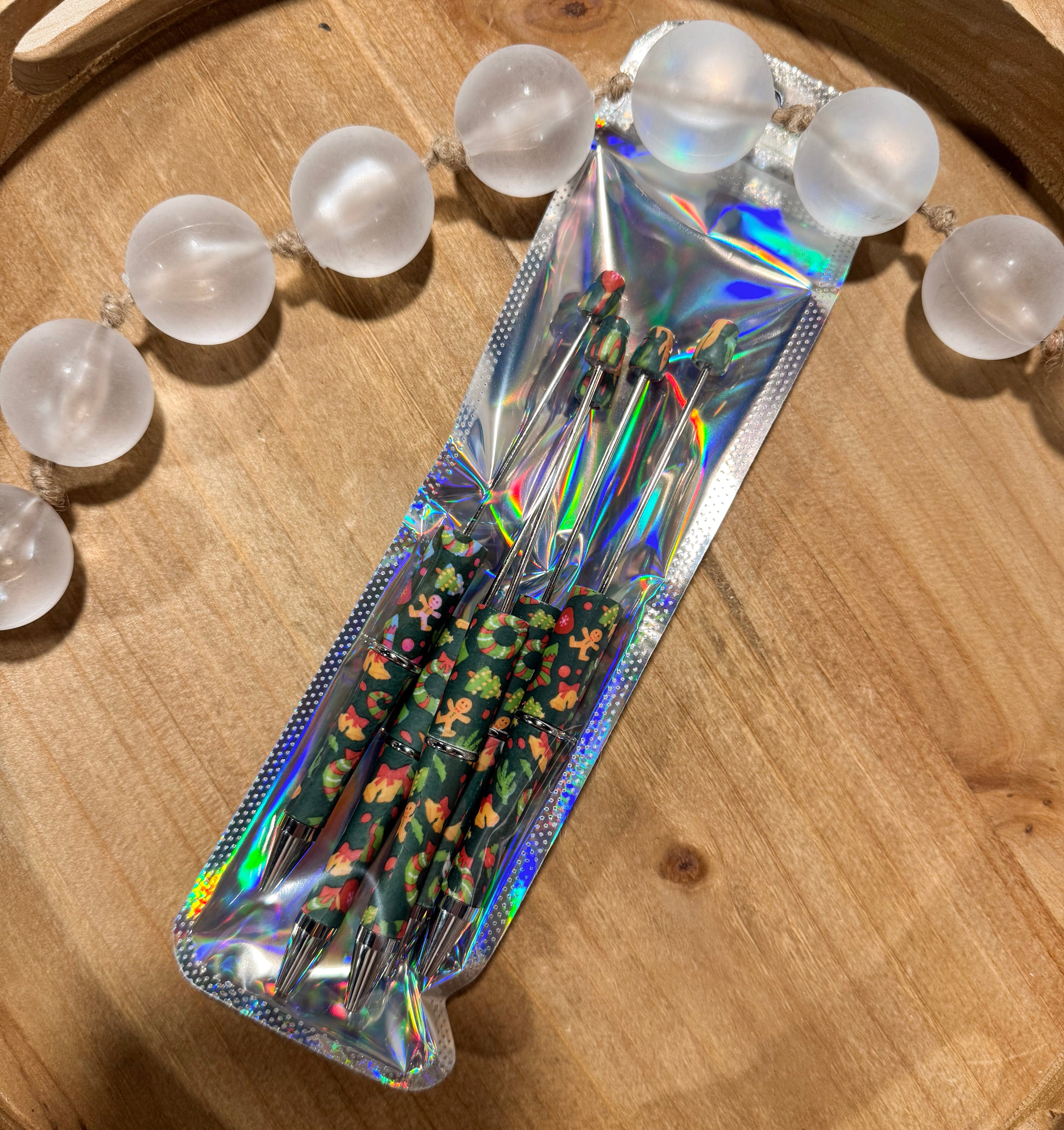 Green Wreath Refillable Pens [5 ct]