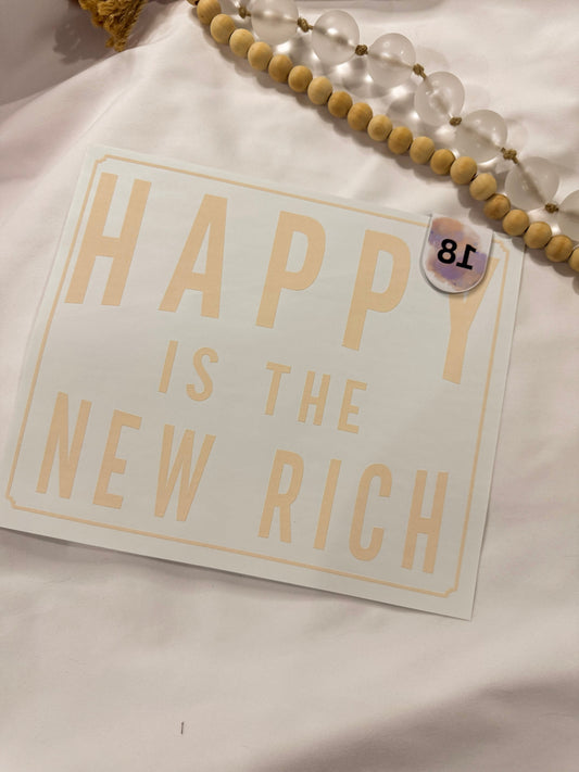 Happy is the New Rich [18]