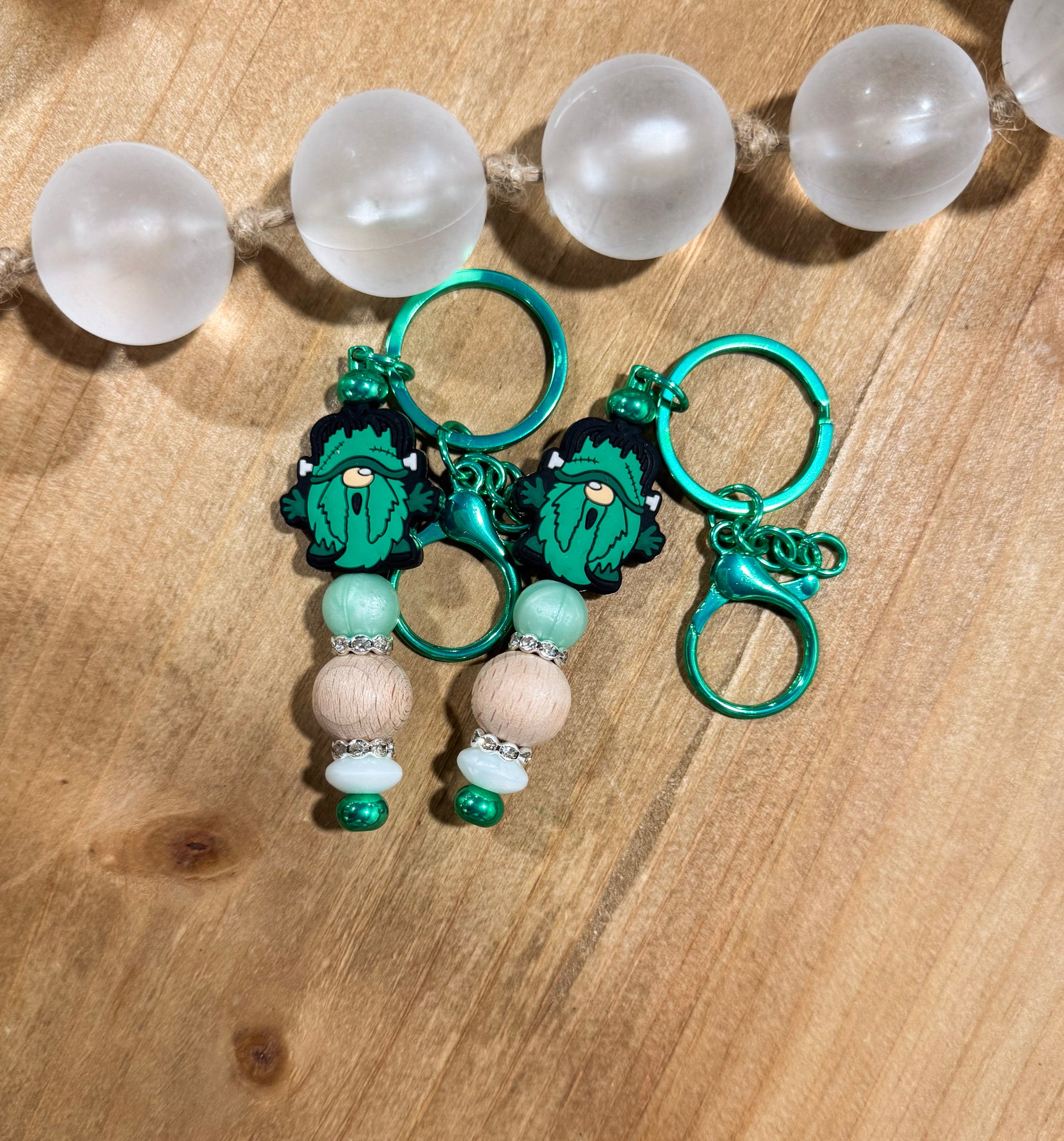 Frankengnome Green Bar Keychain