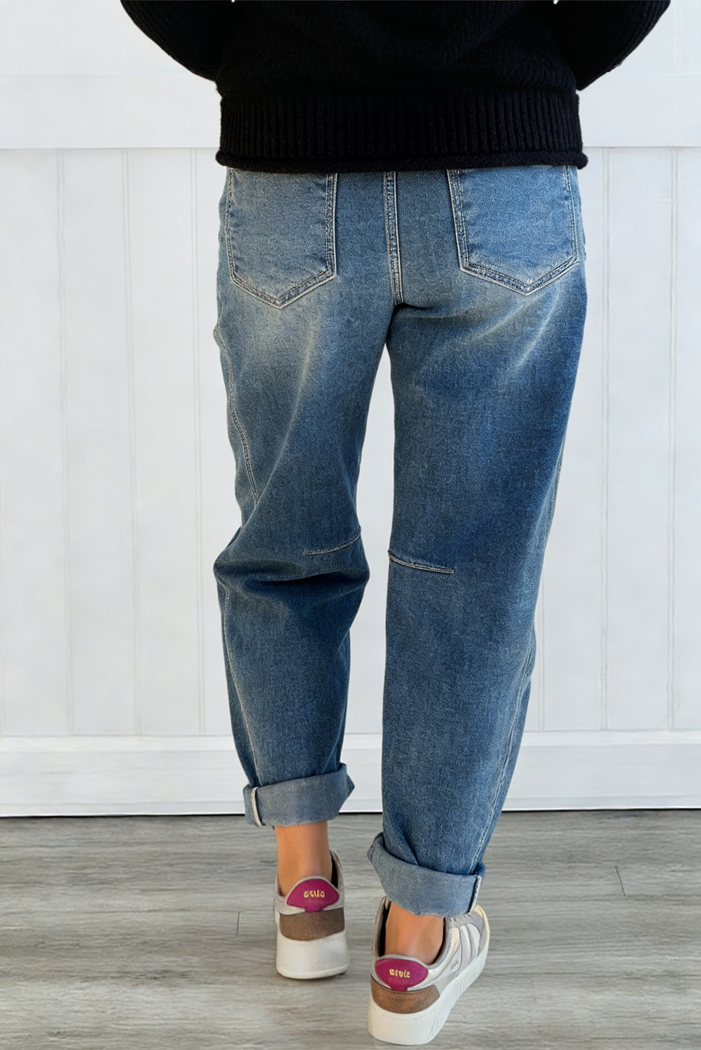 LAS Multi Seam Detail Barrel Jeans - FINAL SALE
