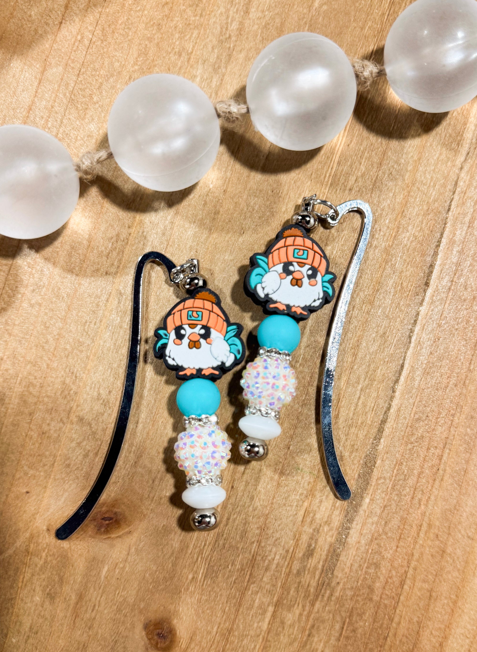 Beanie Chicken Silver Bookmark
