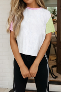 LAS Corded Colorblock Crewneck Tee (S-XL)