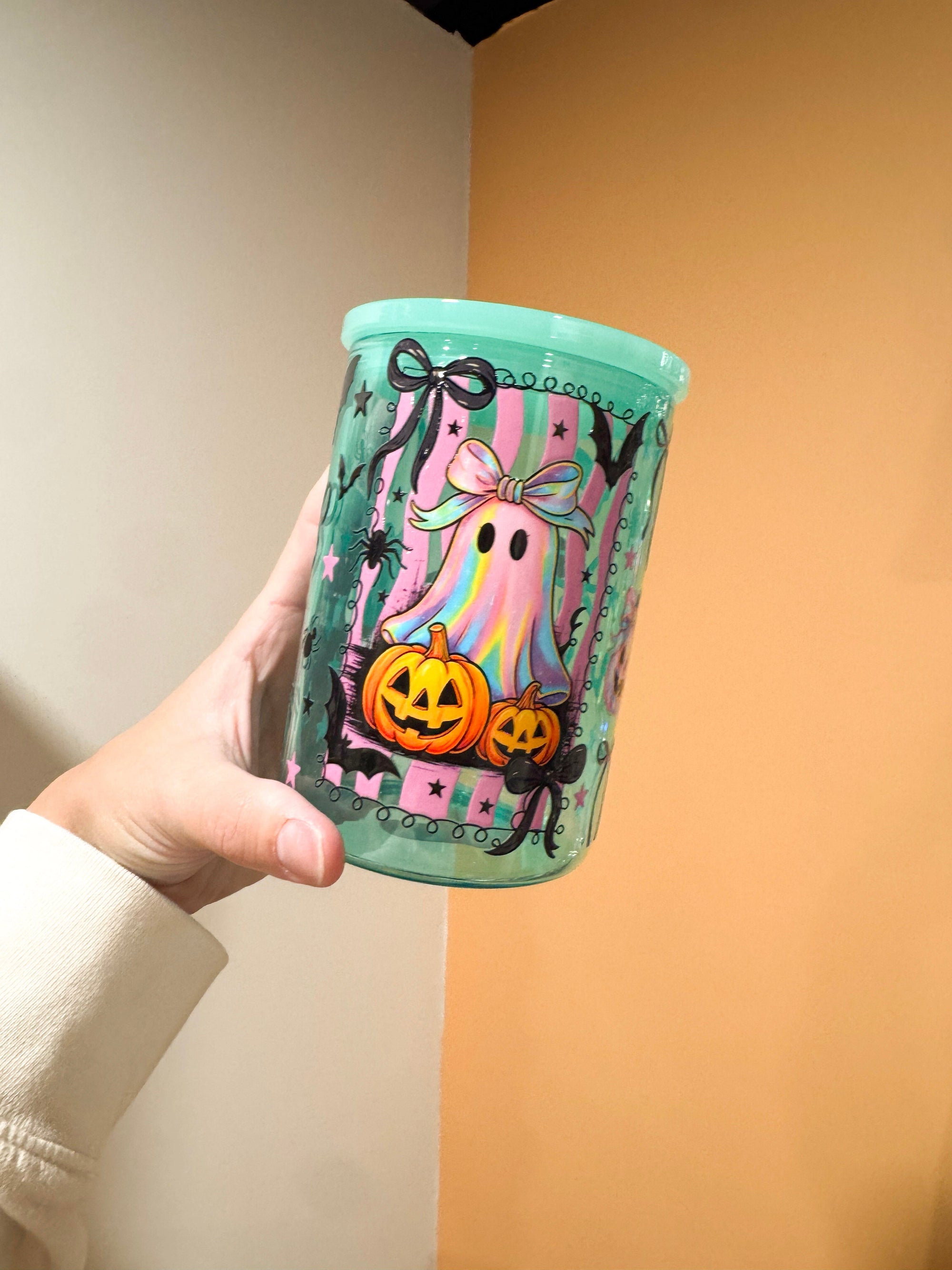 Pink Zebra Mint Glass Mug