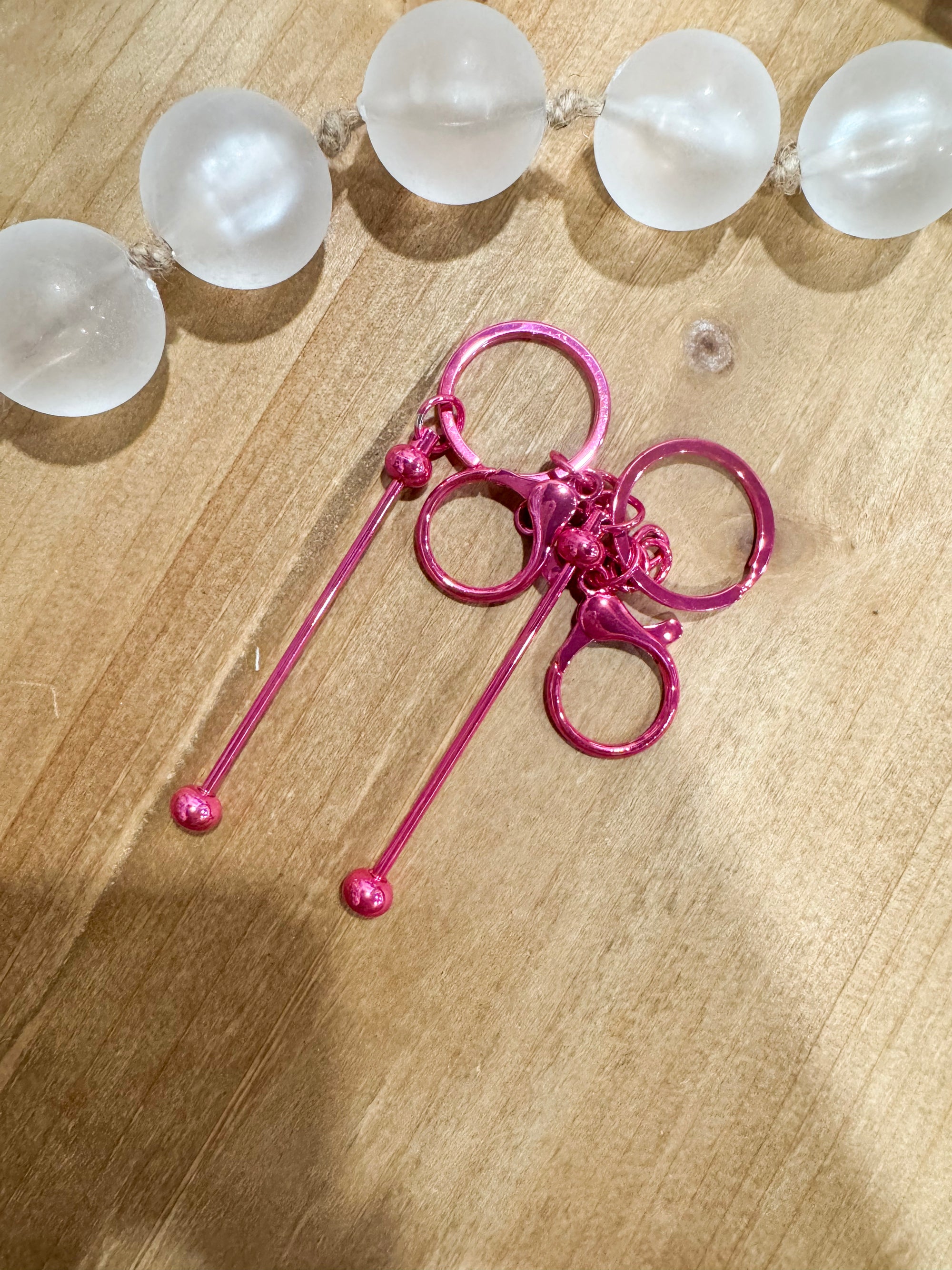 Deep Pink Bar Keychain (2 ct)