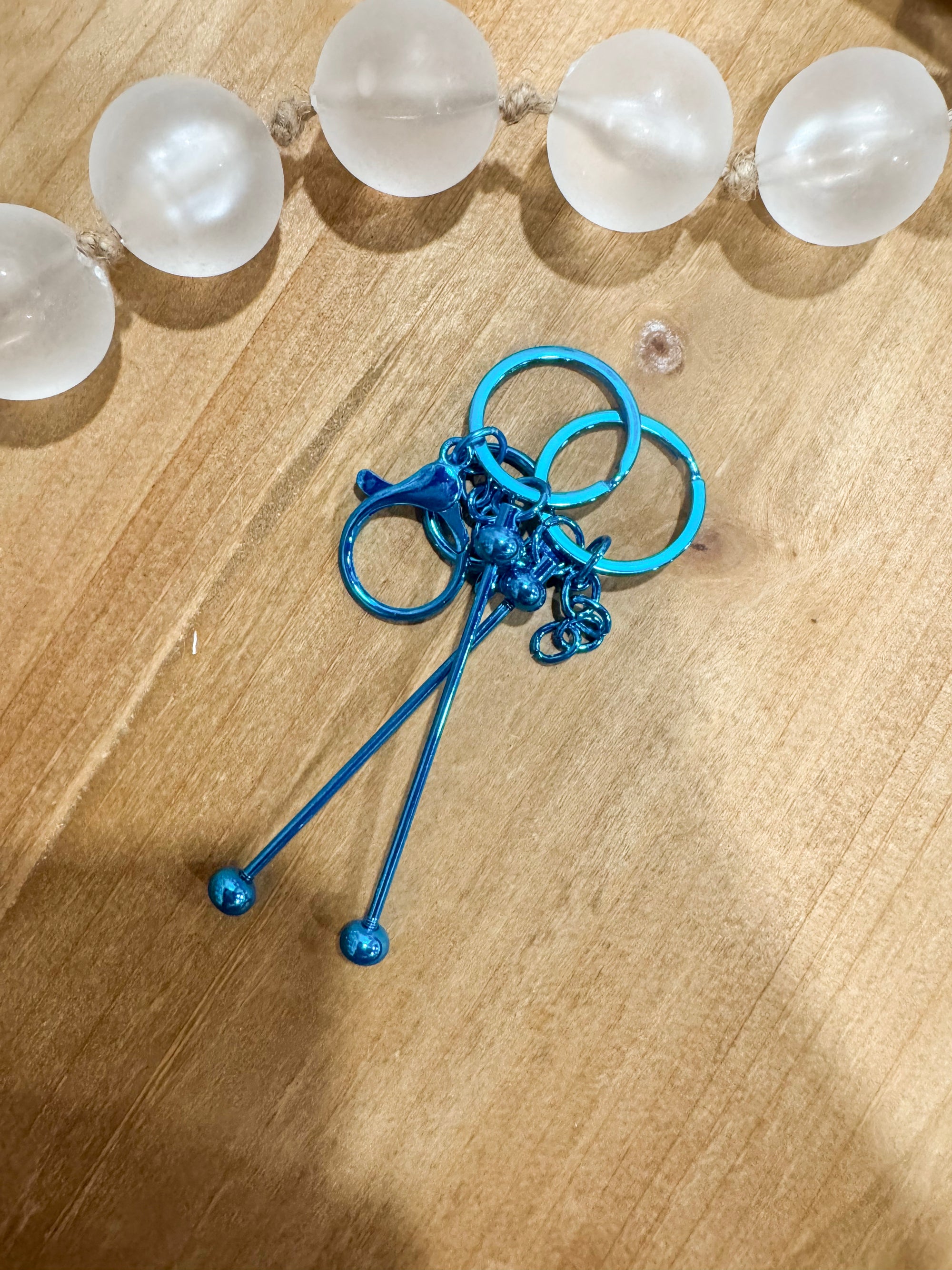 Light Blue Bar Keychain (2 ct)