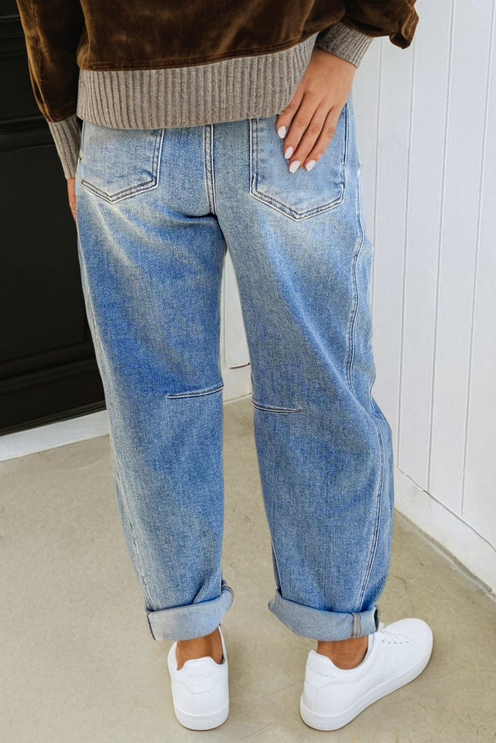 LAS Multi Seam Detail Barrel Jeans - FINAL SALE