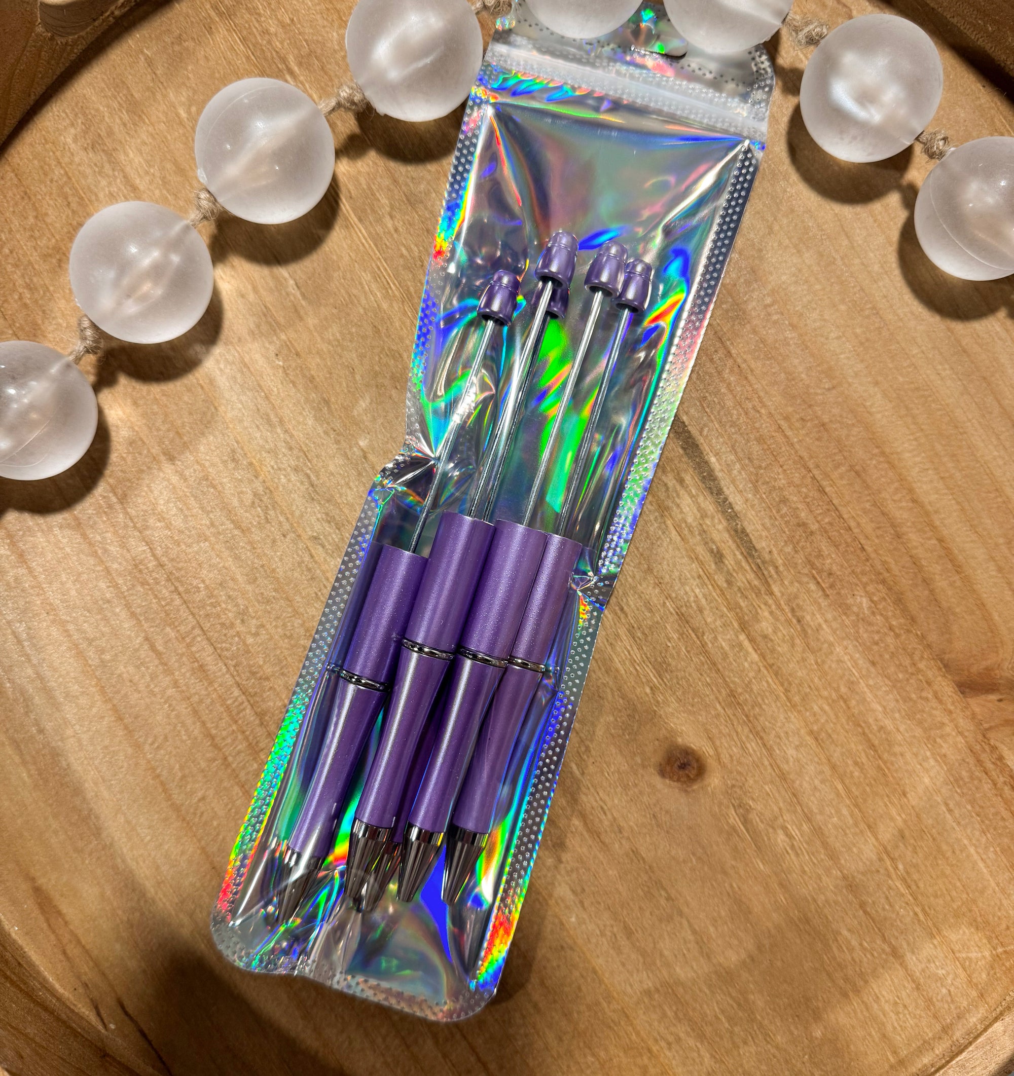 Glitter Purple Refillable Pens [5 ct]