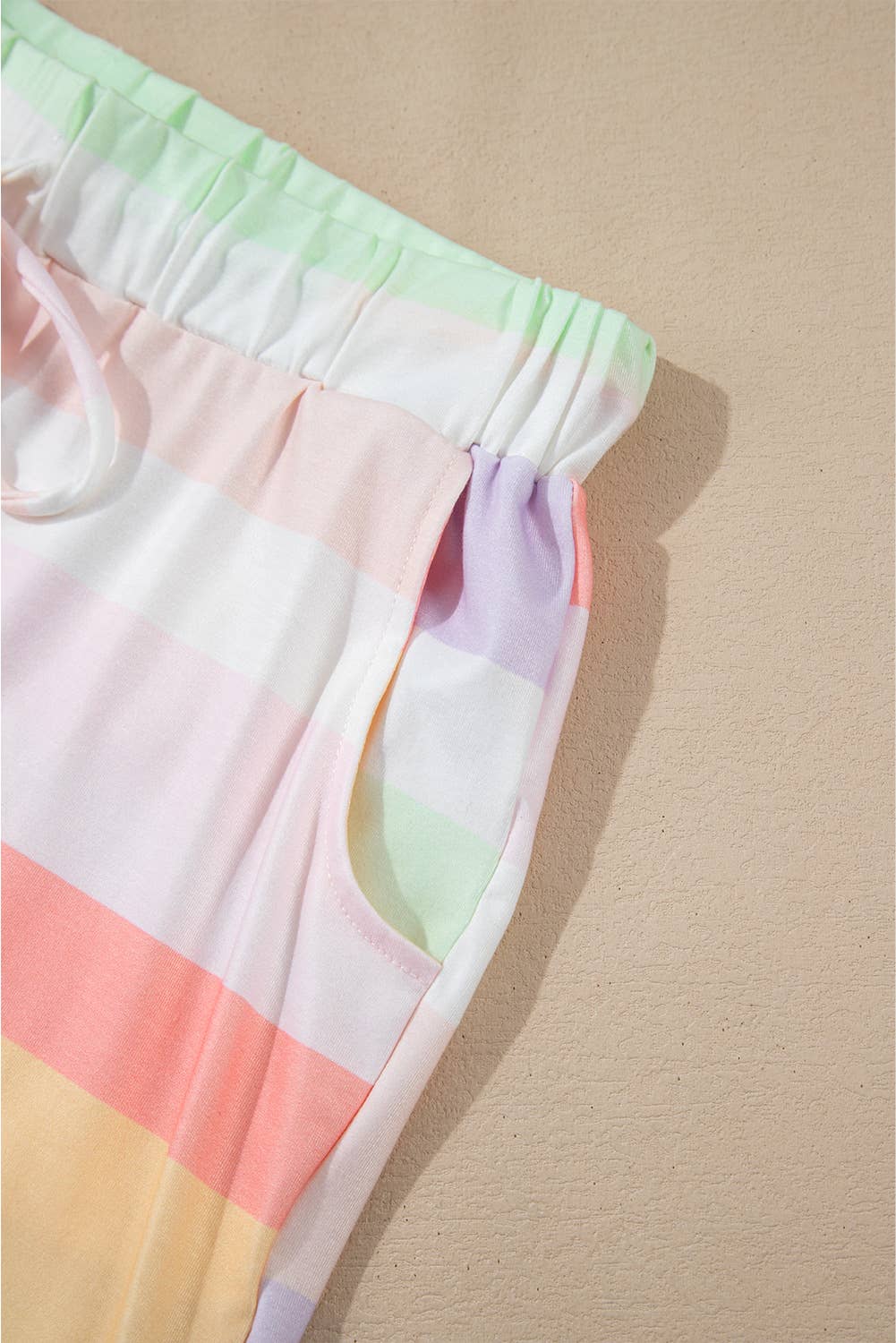 Rainbow Clashing Shirt and Short 2pcs Lounge Set - FINAL SALE