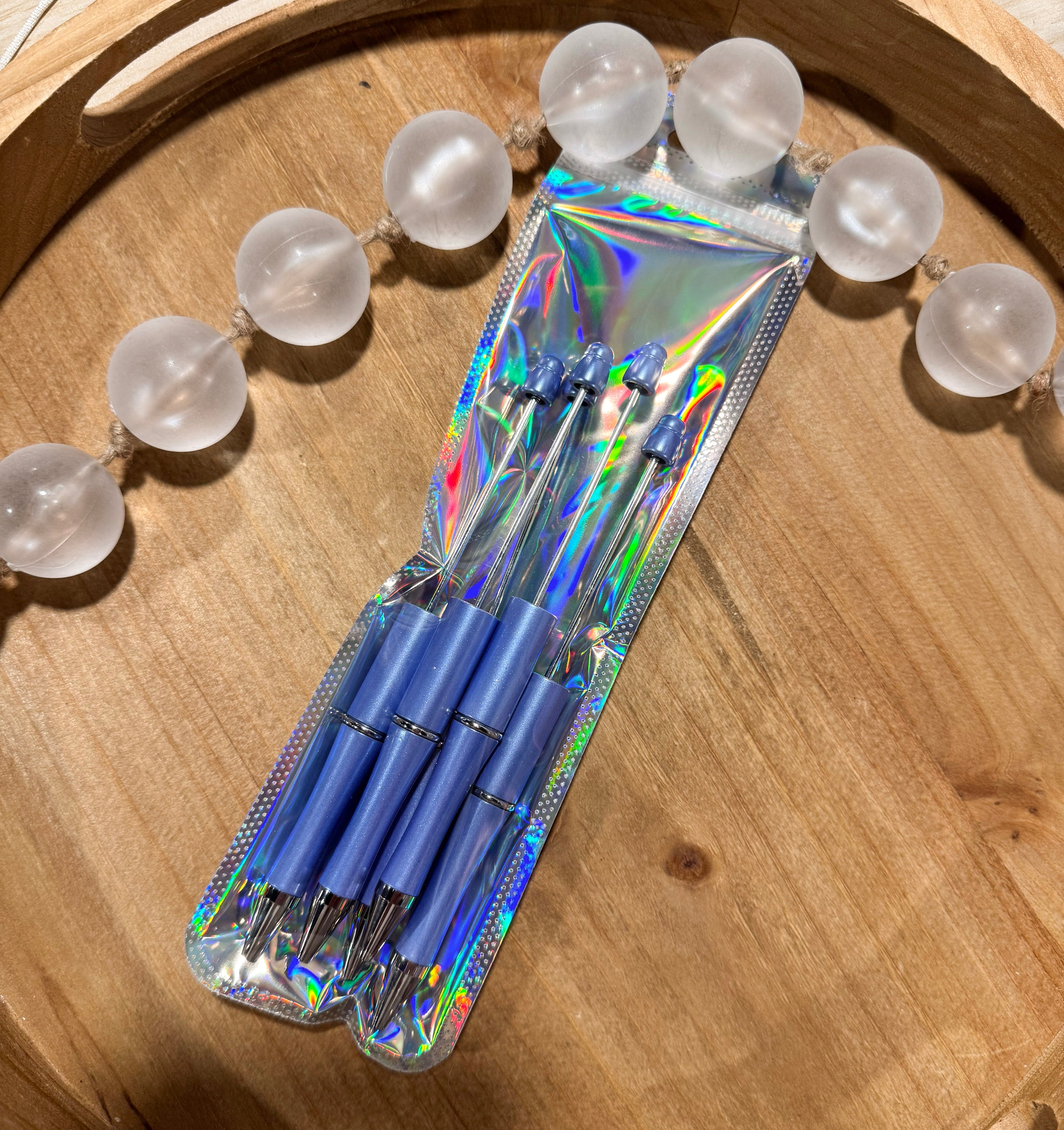 Periwinkle Glitter Refillable Pens [5 ct]