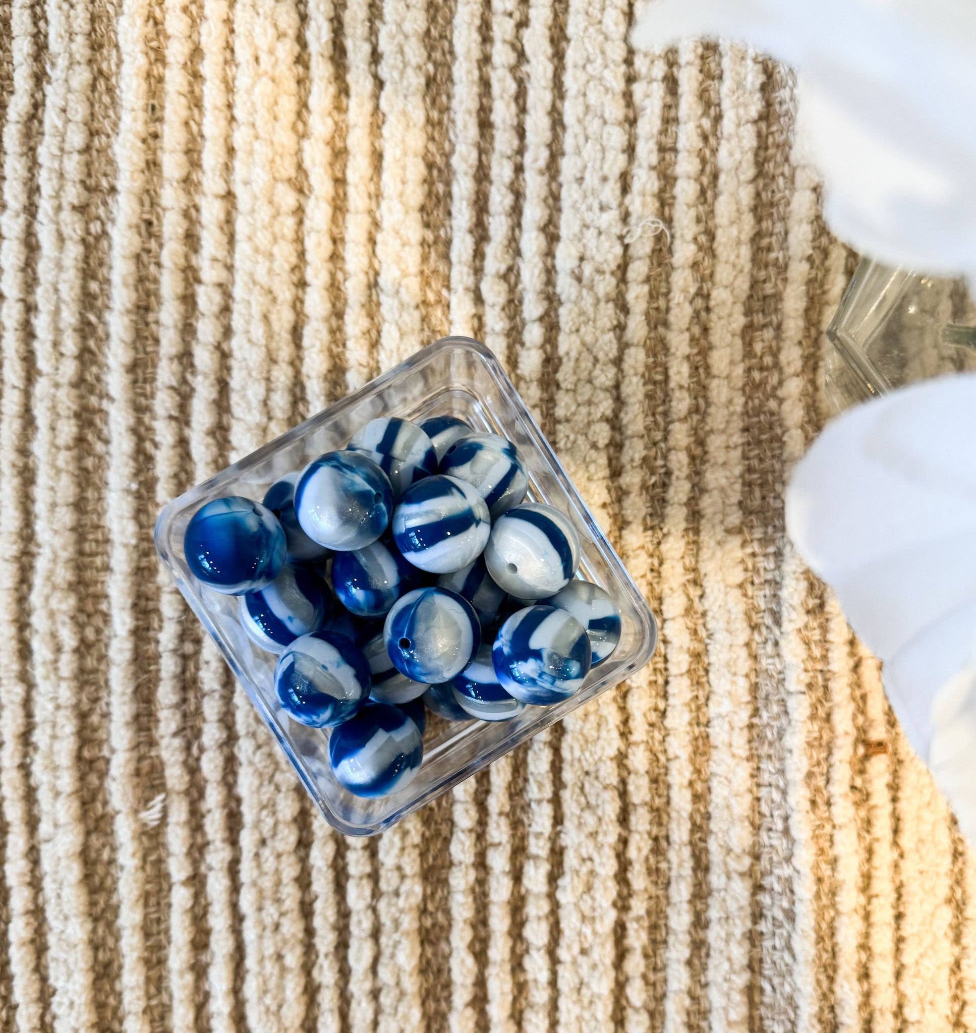 Blueberry Swirl Jelly 20mm Bead [Single]