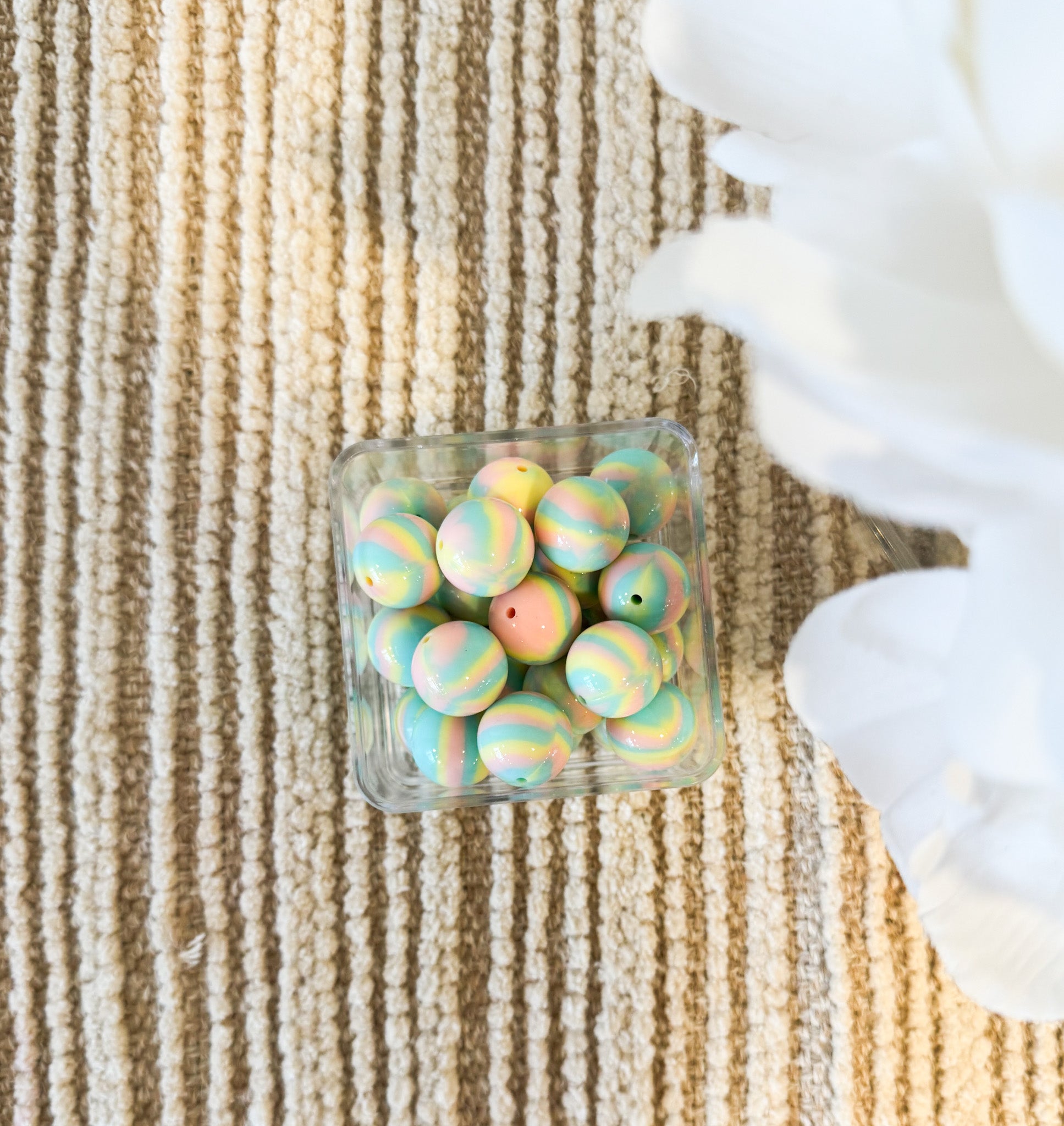 Sherbert Swirl Jelly 20mm Bead [Single]