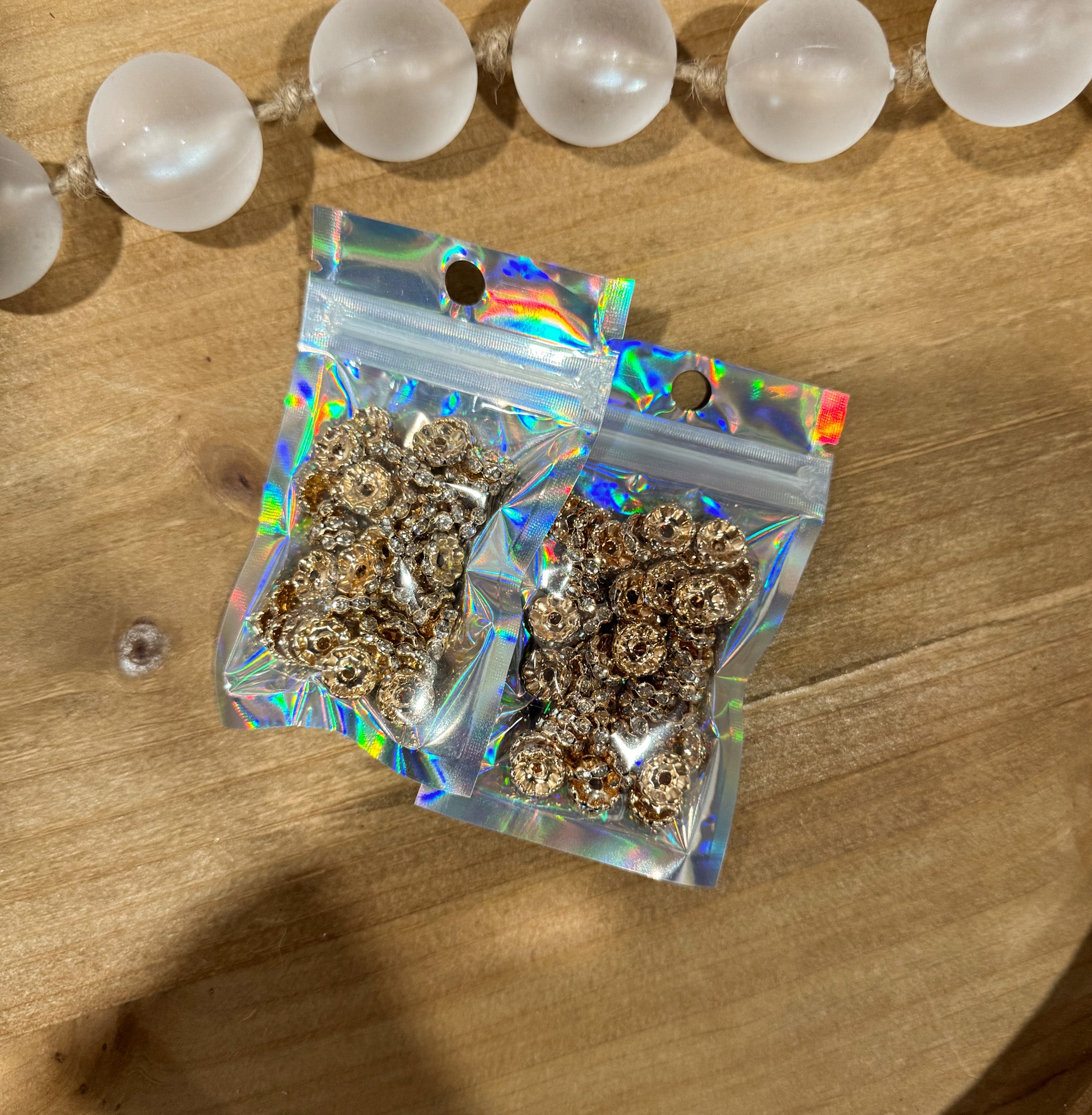 Gold Wavy Spacers (50 ct)