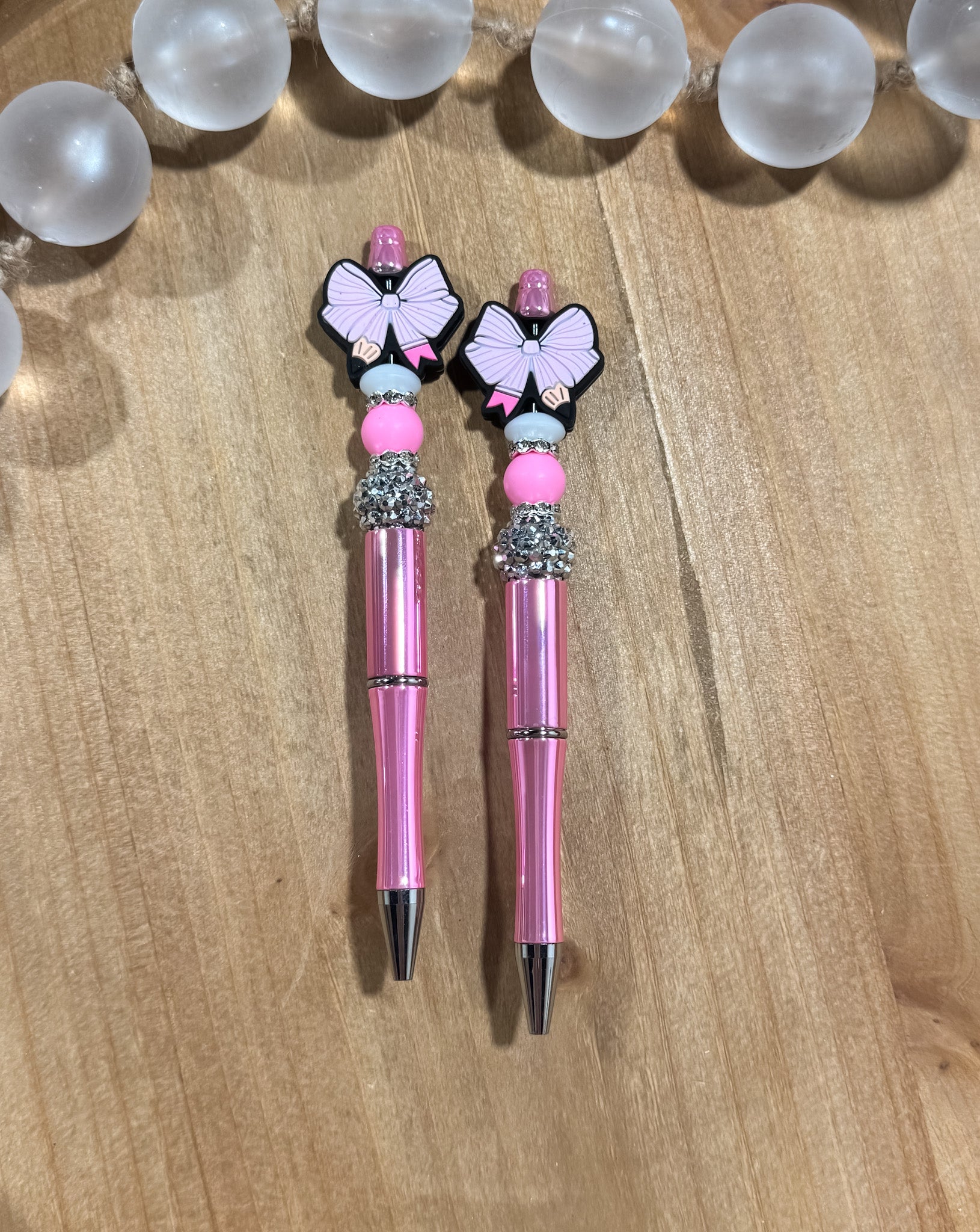 Pink Pencil Bow Refillable Pen