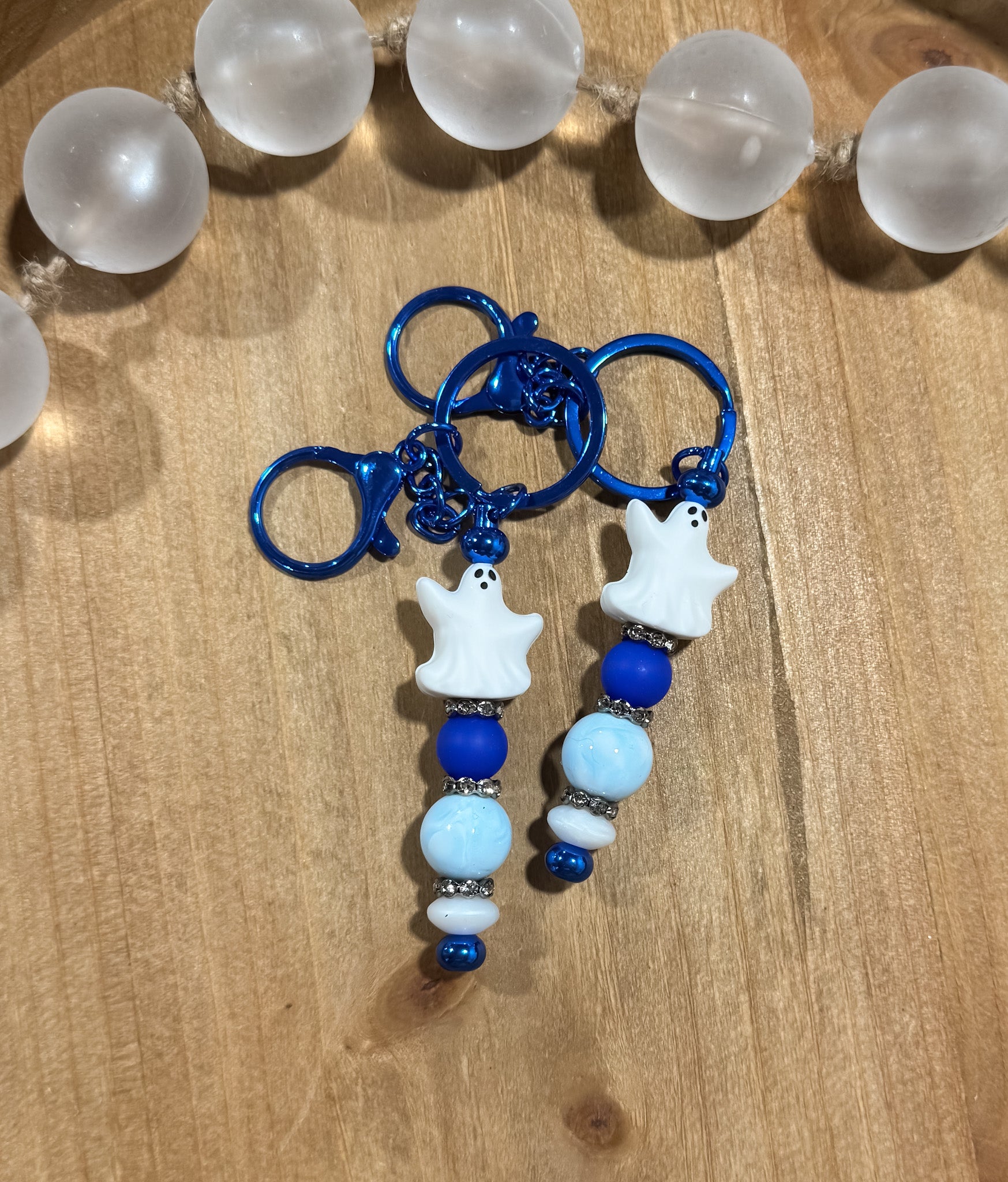 White Ghost Bar Keychain