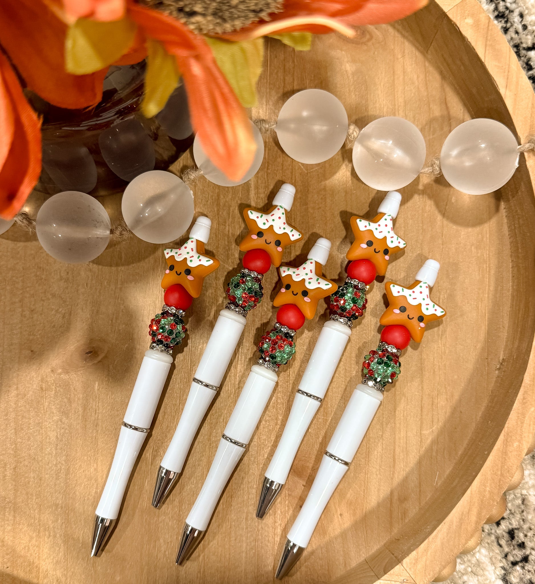 Star Christmas Cookie Refillable Pen