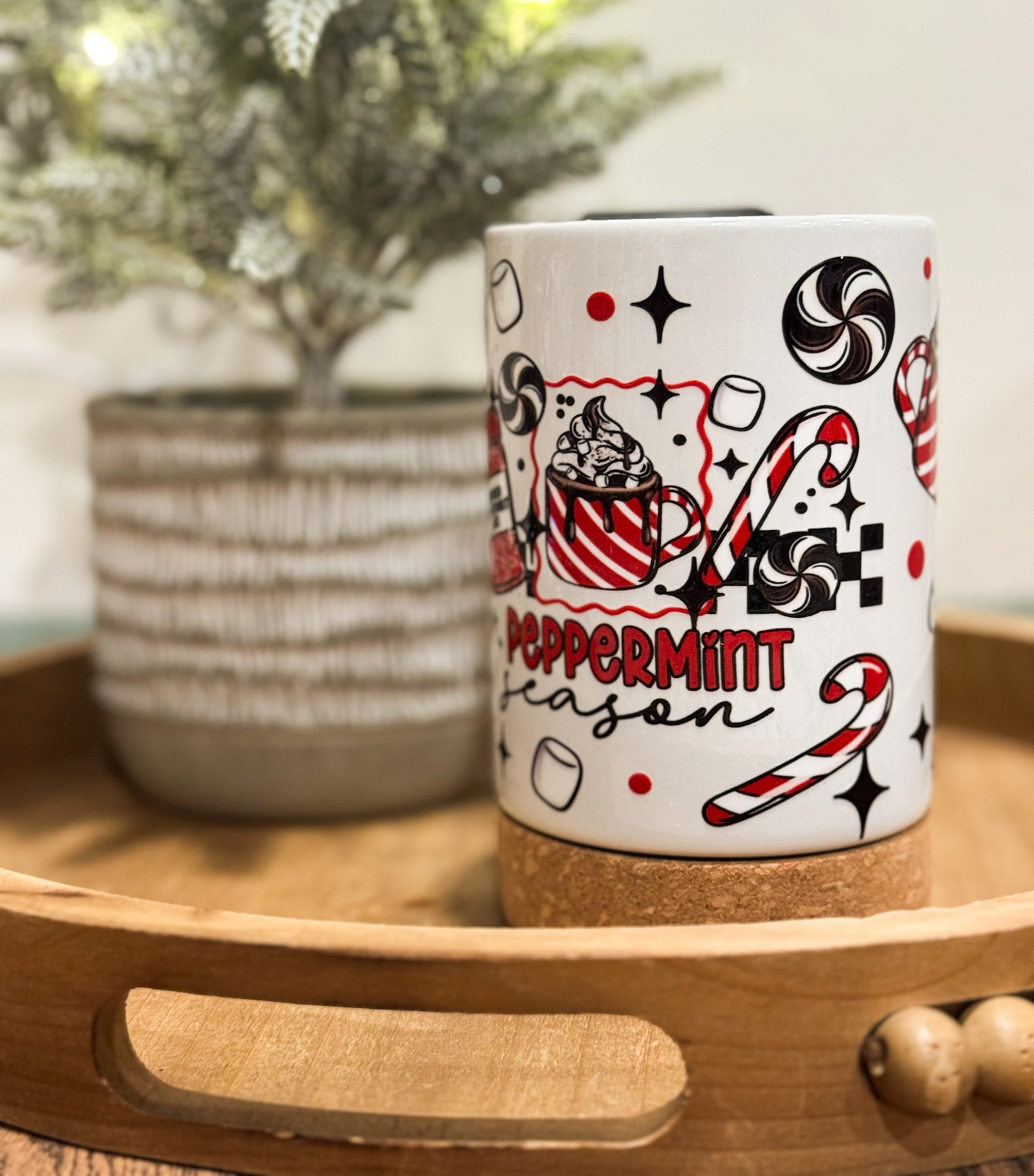 Peppermint Season White Mug