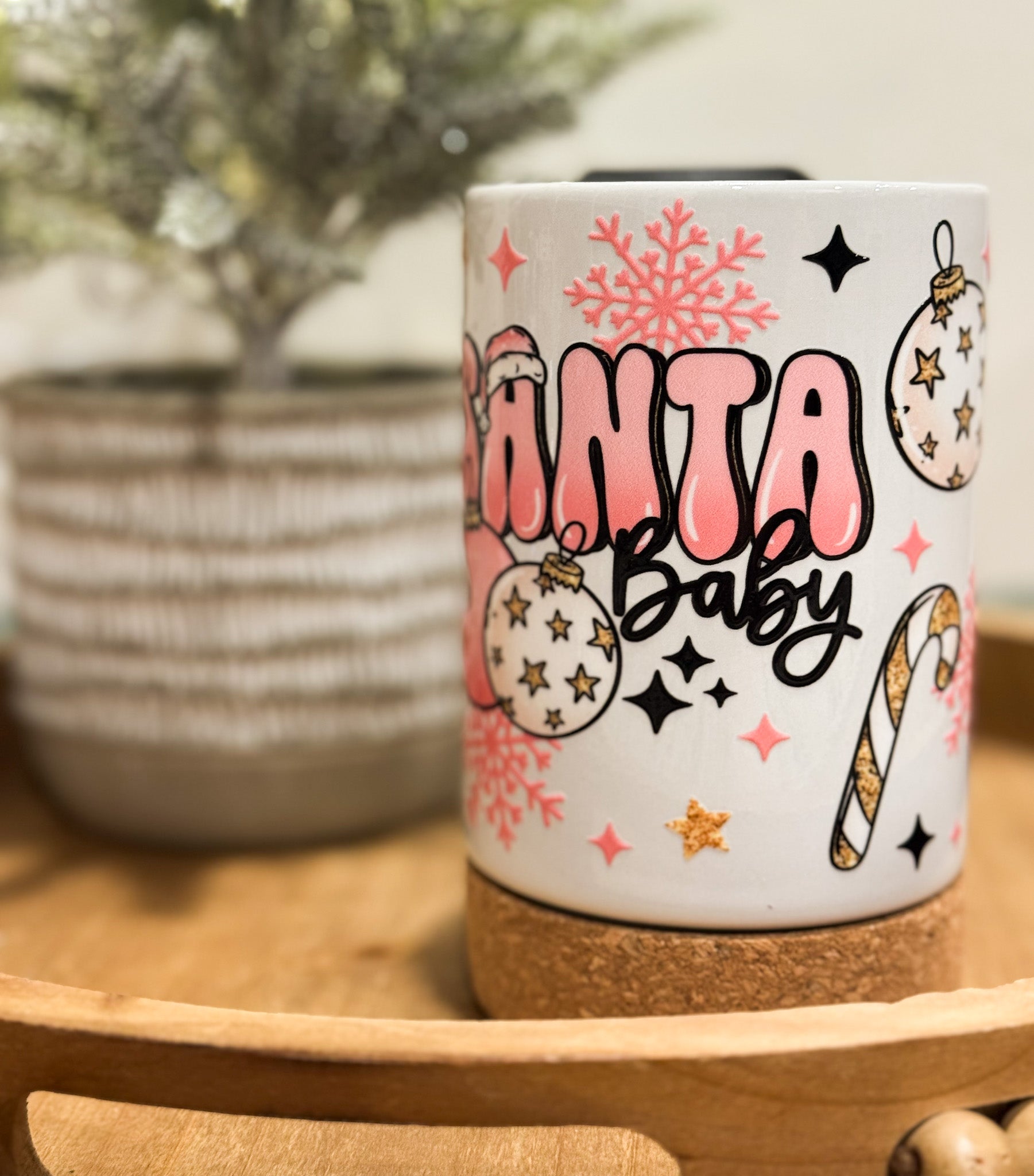 Pink Santa Bady White Mug