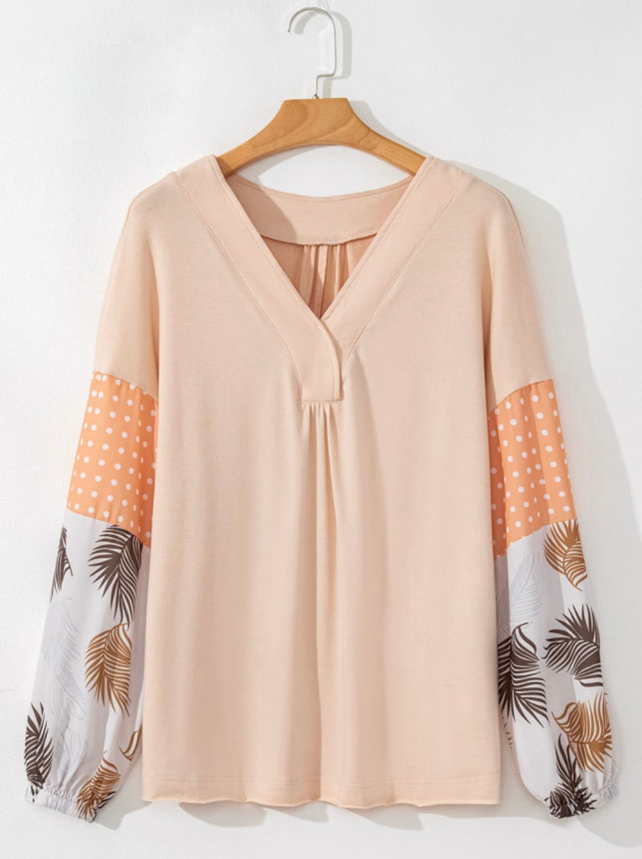Jet Stream Palm Leaves Blouse - FINAL SALE