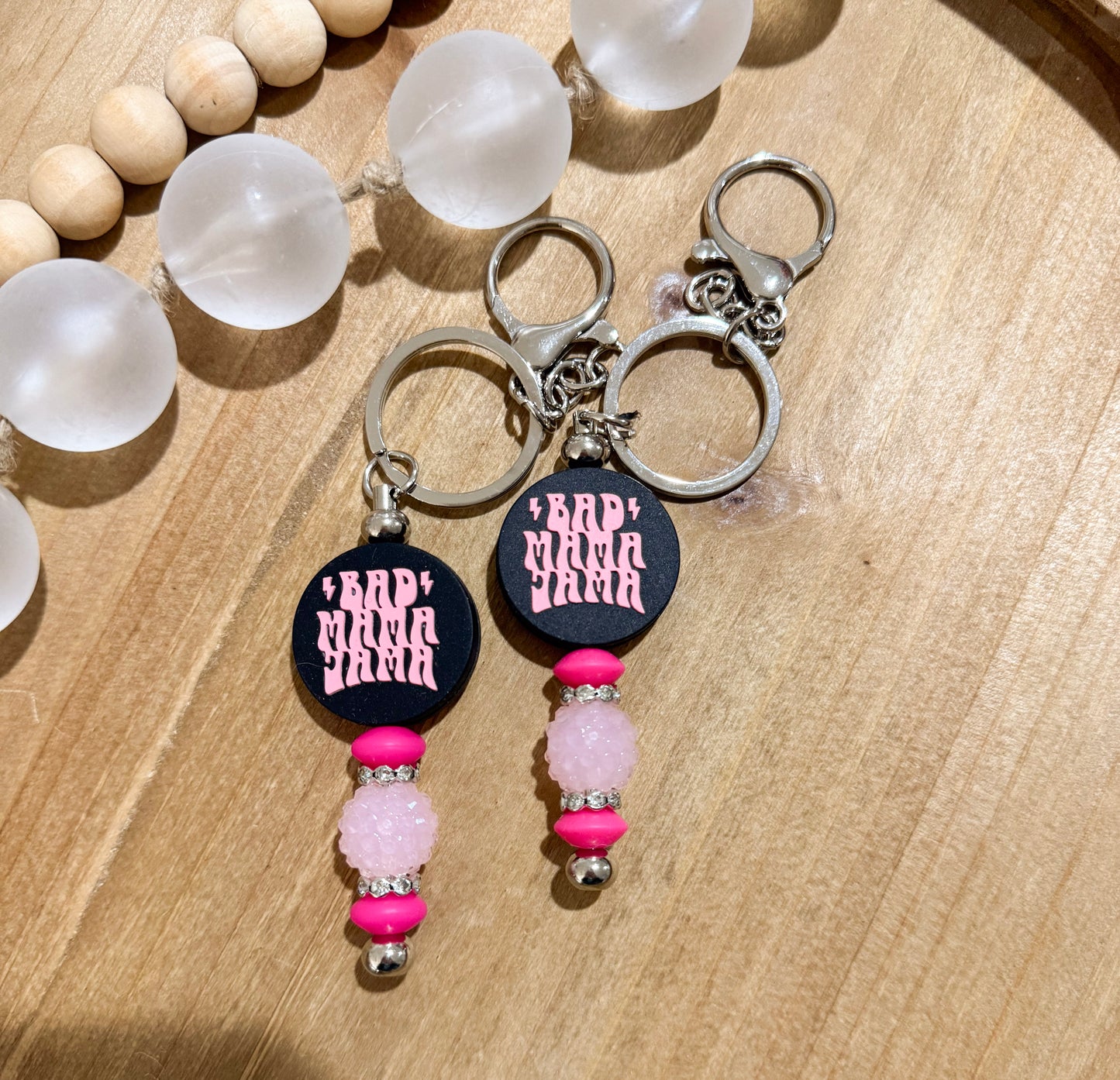 Bad Mama Jama [Pink] Bar Keychain