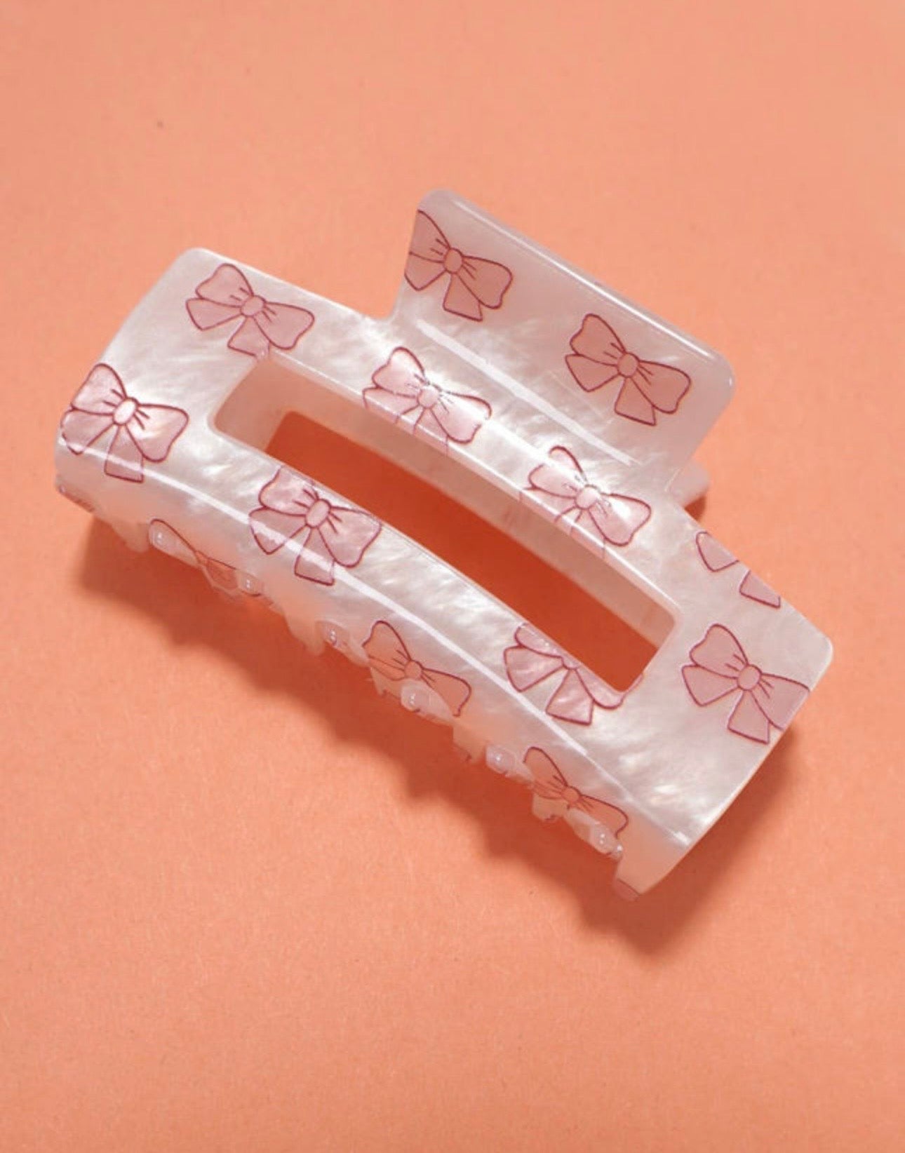 Light Pink Bow Hair Claw