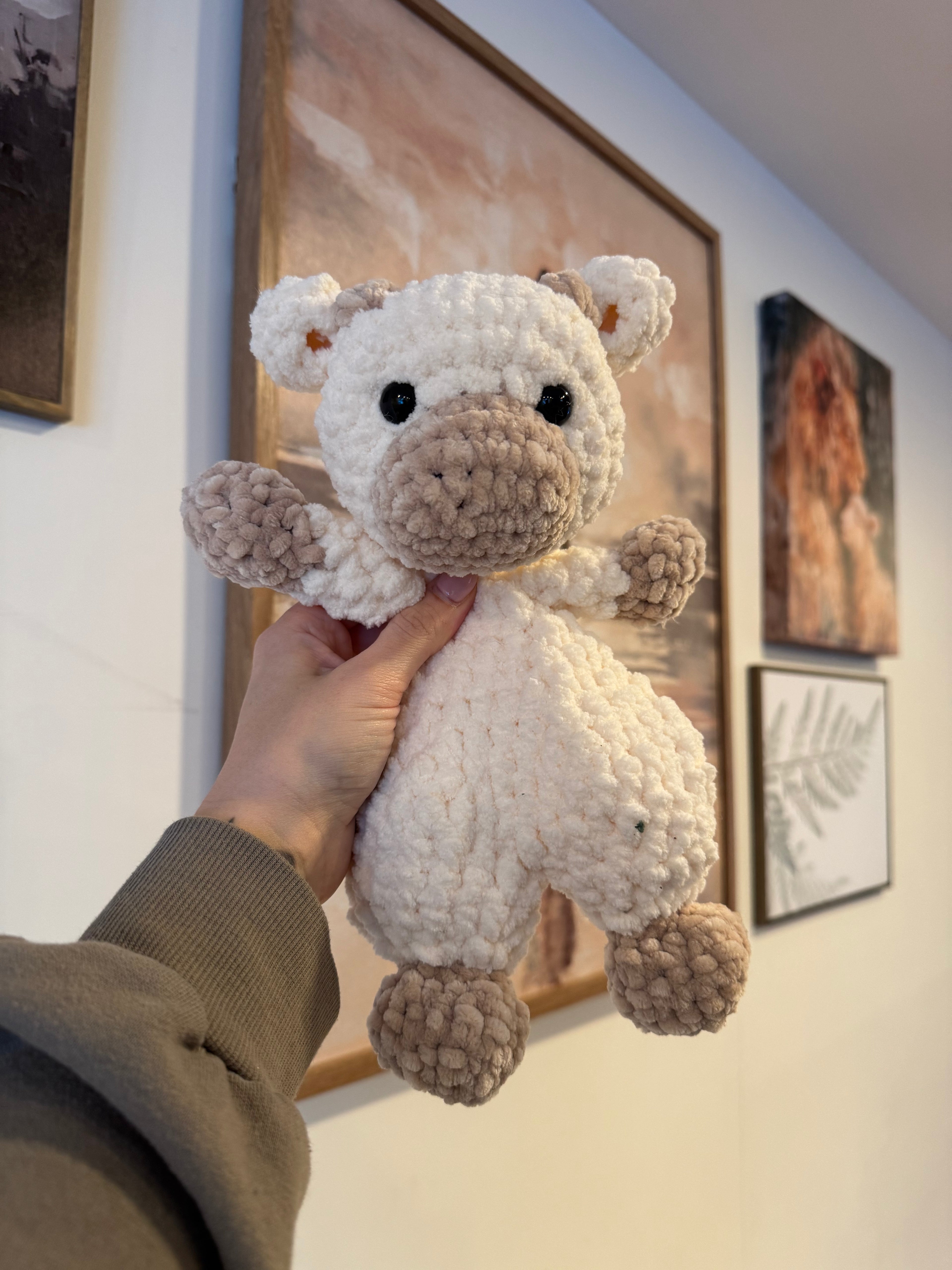 Cream Puff the Crocheted Highland Lovey