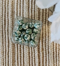 Green Floral Print 19mm Bead [SINGLE]