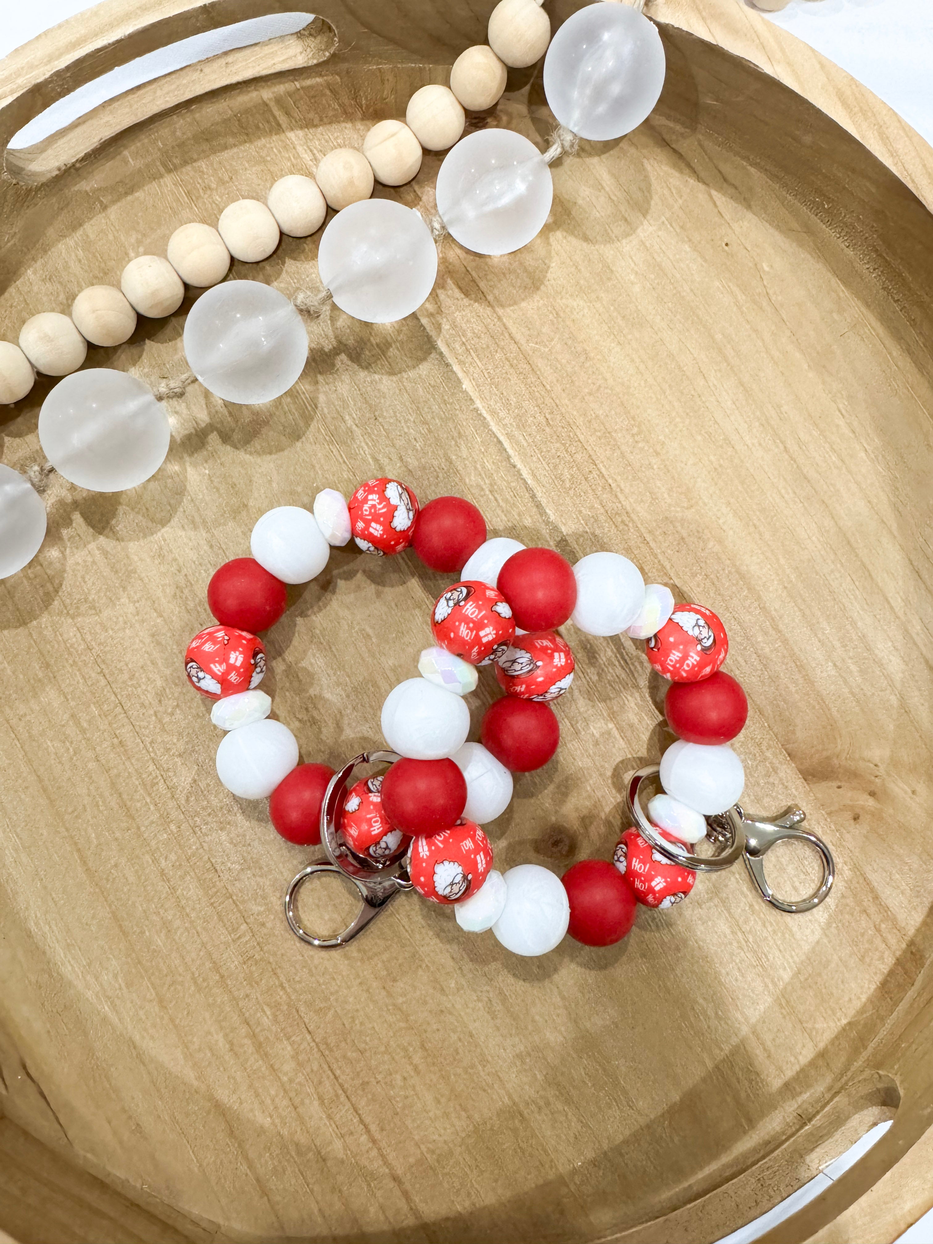 Red Santa Mini Wristlet - FINAL SALE