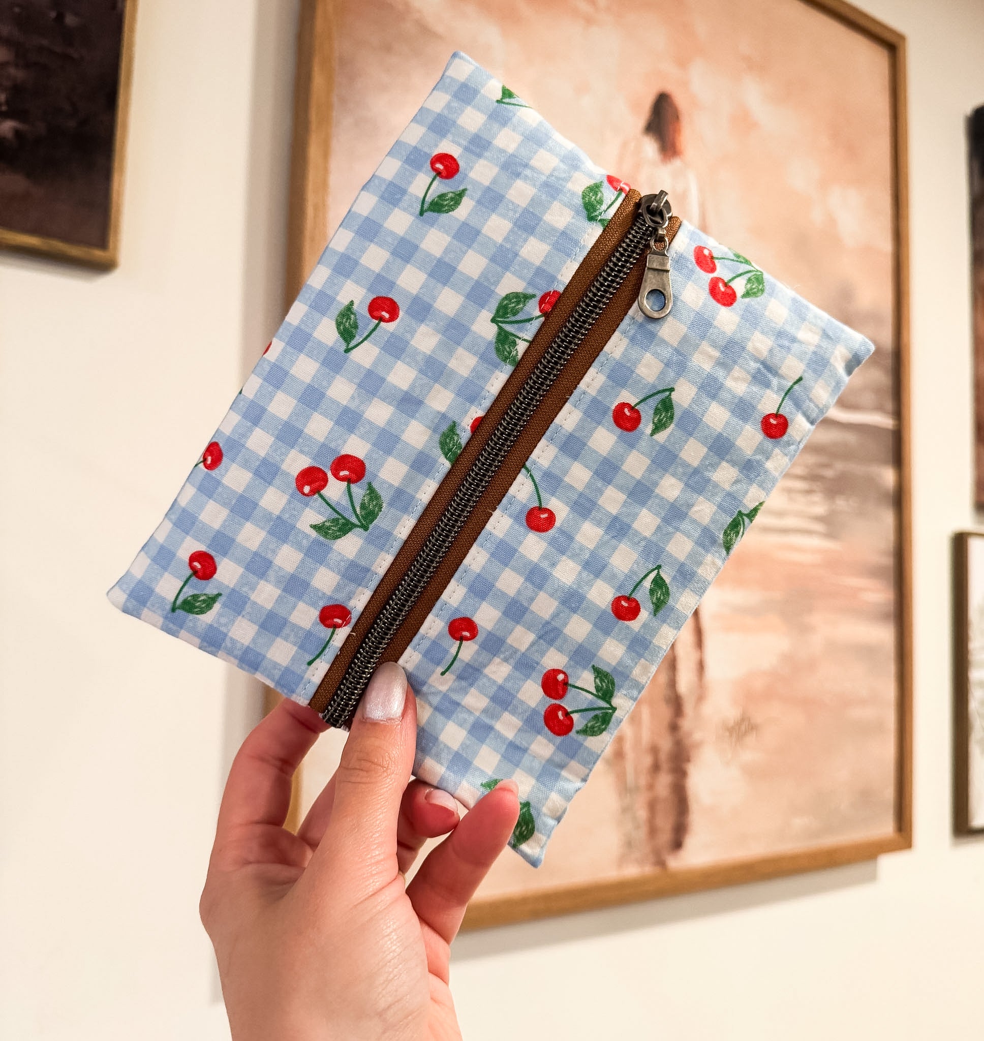 Gingham Cherries Book Buddy