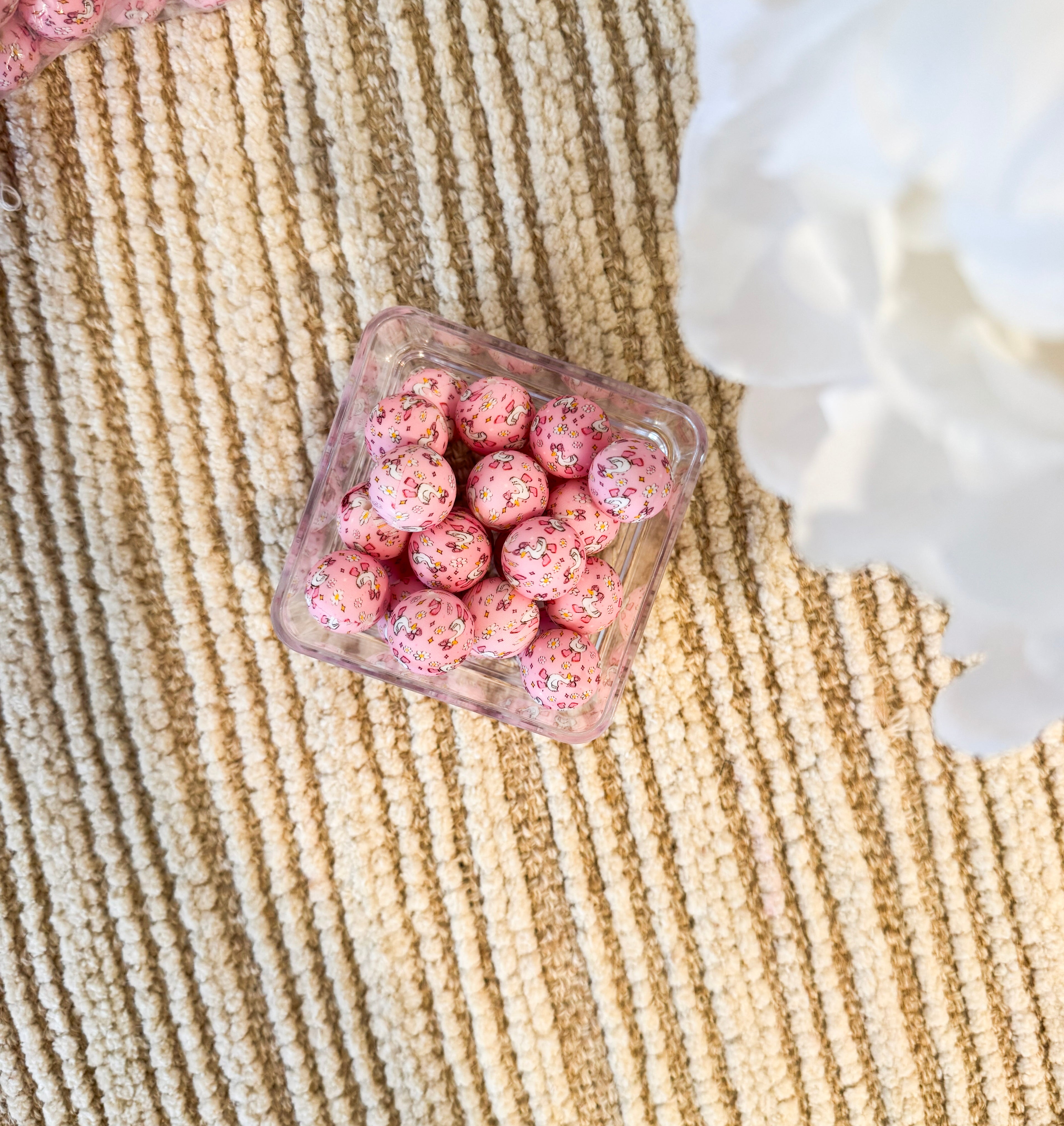 Pink Silly Goose [Single] 19mm Round Bead