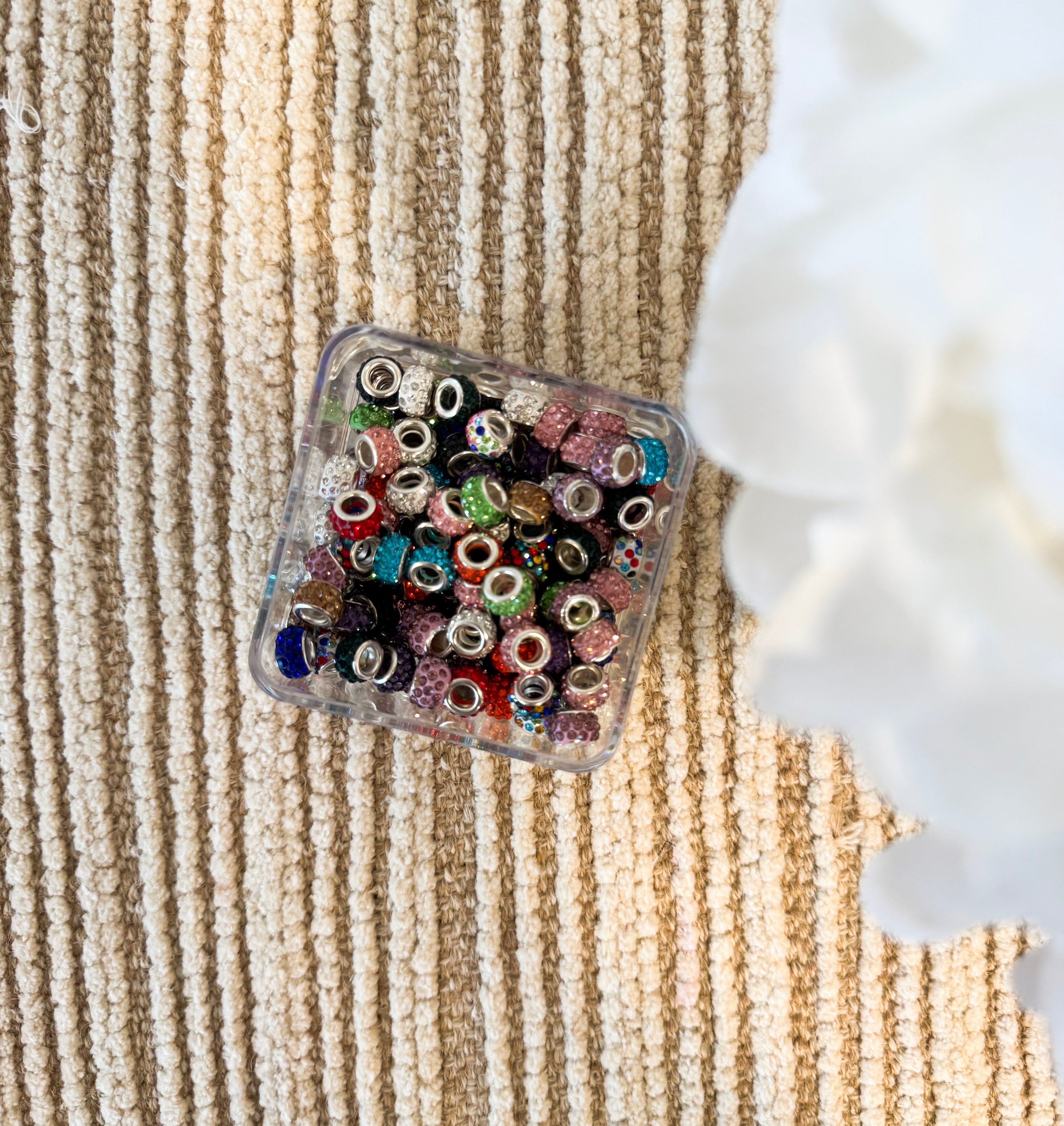 Mixed Colors 12mm [50 ct] Rhinestone Spacers