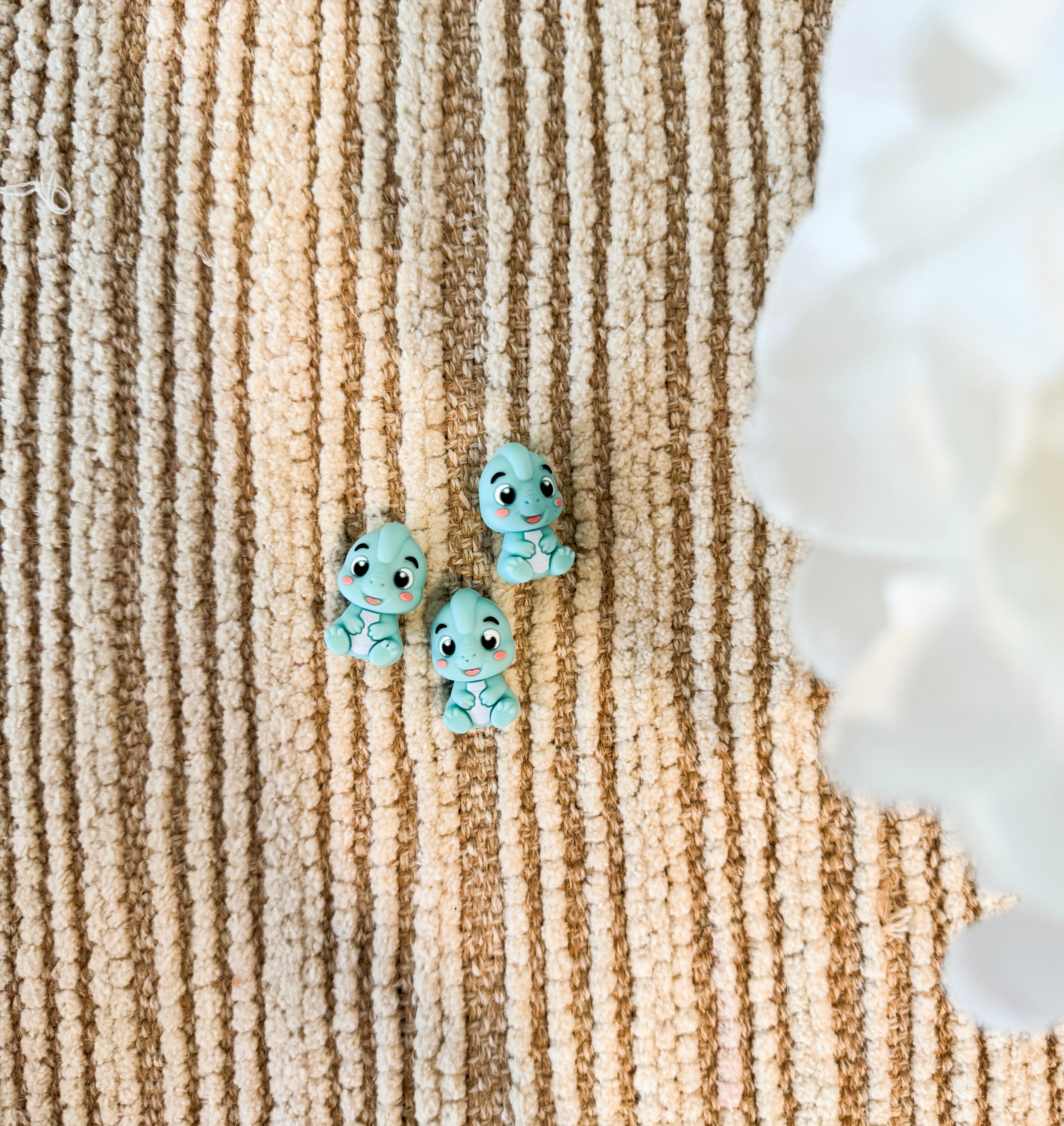 3D Light Green Dinosaur [Single] Focal Bead