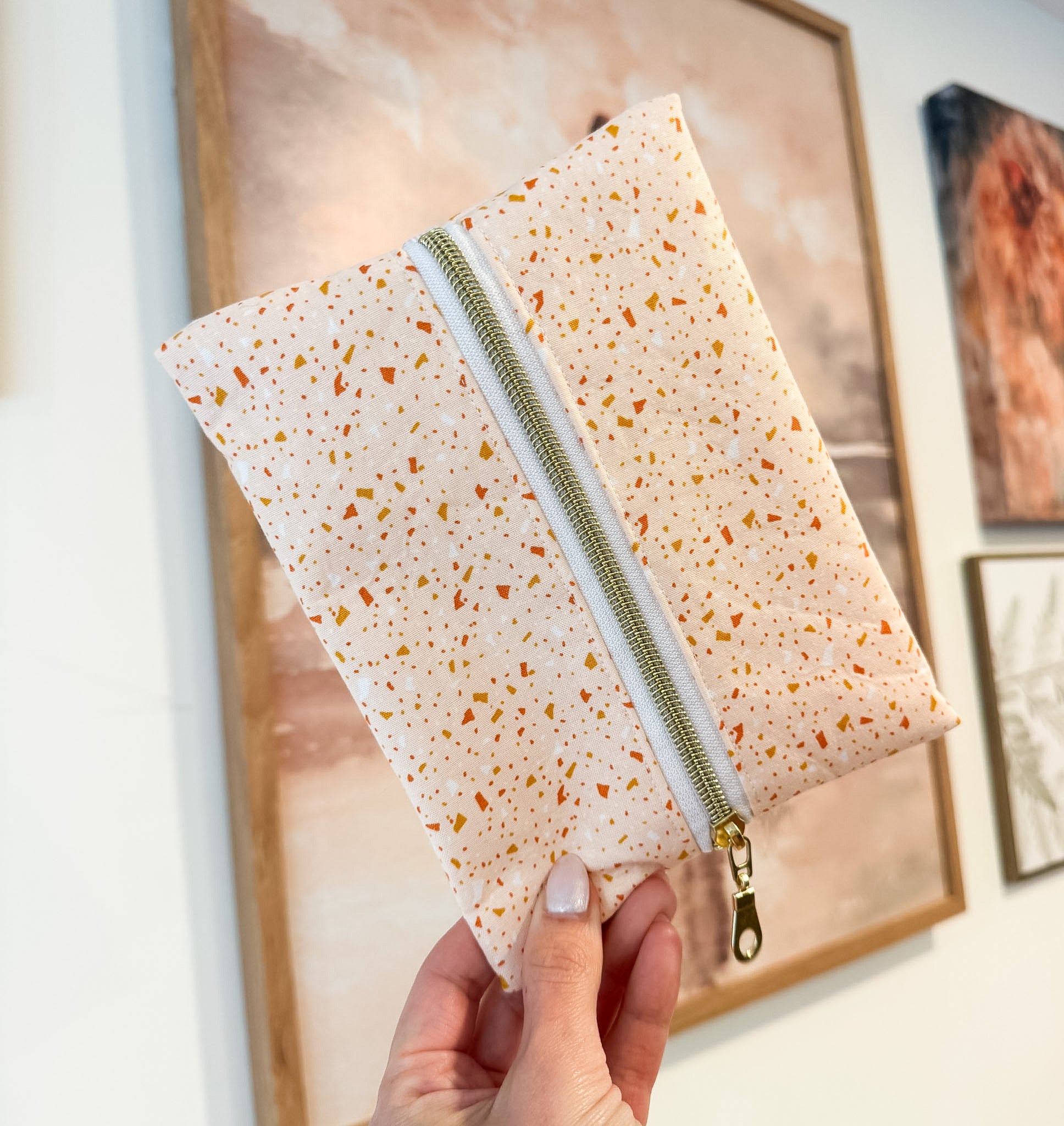 Peach Terrazzo Book Buddy