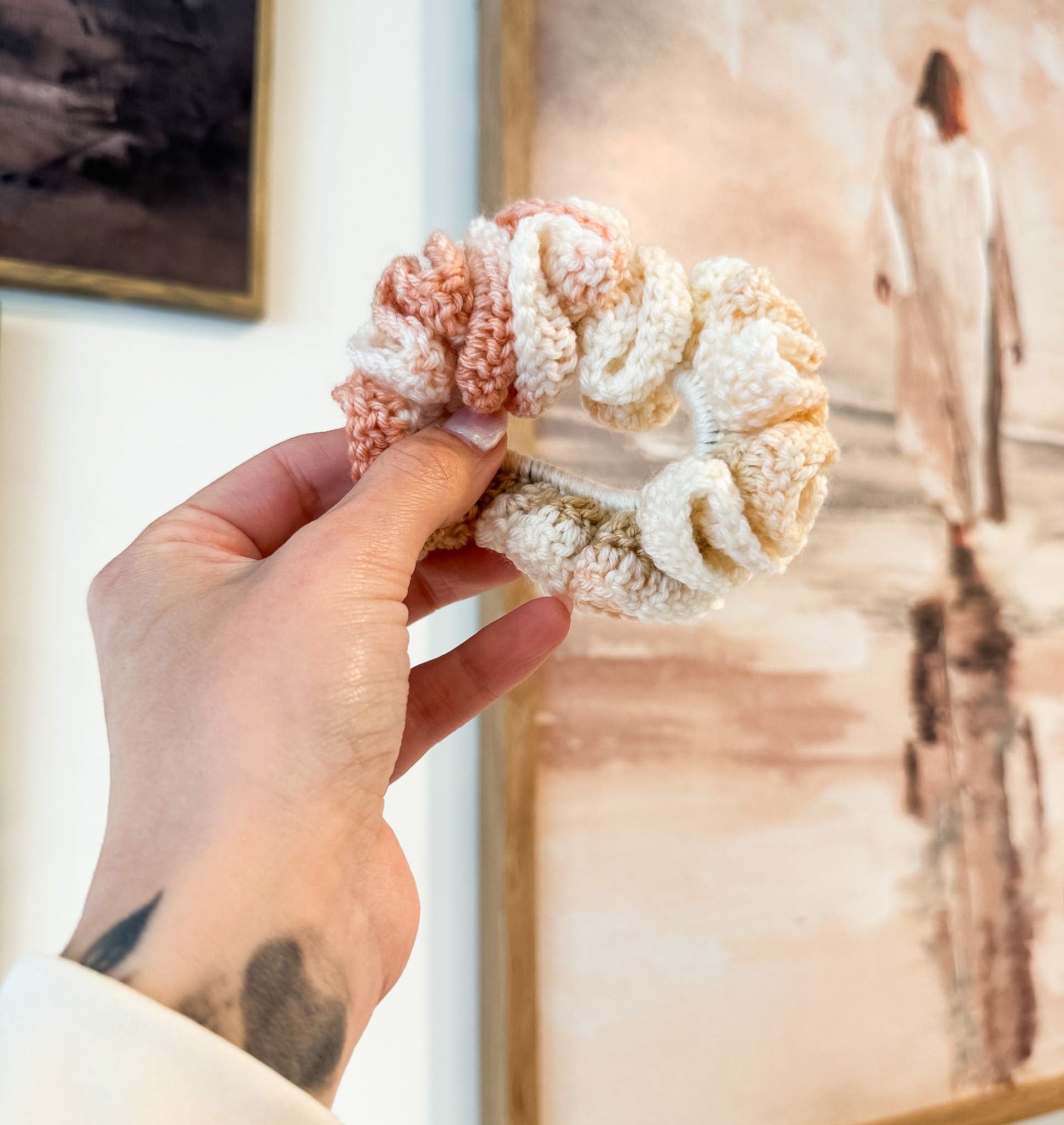 Peach Ombre Scrunchie