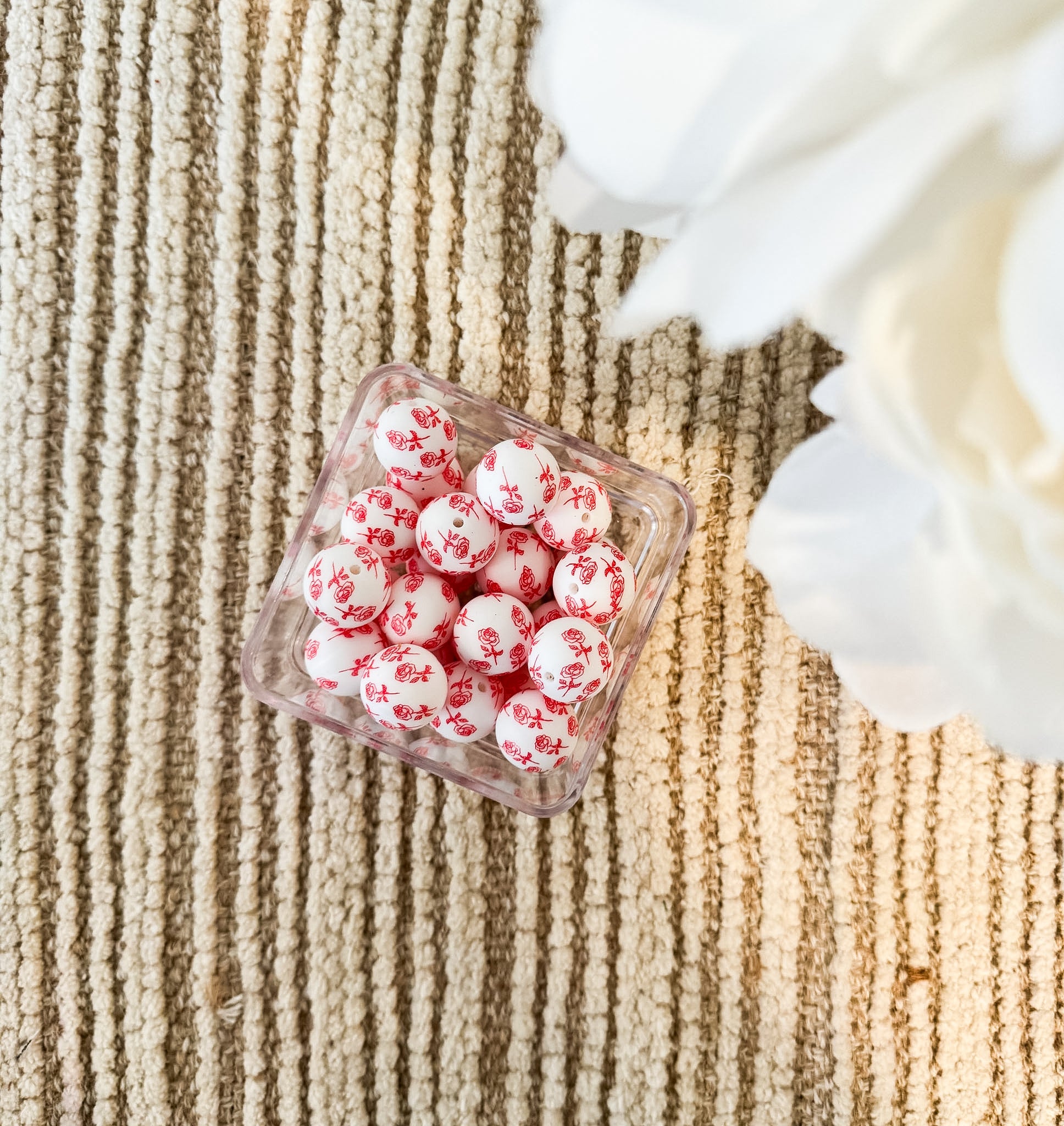 Roses [Single] 19mm Round Bead