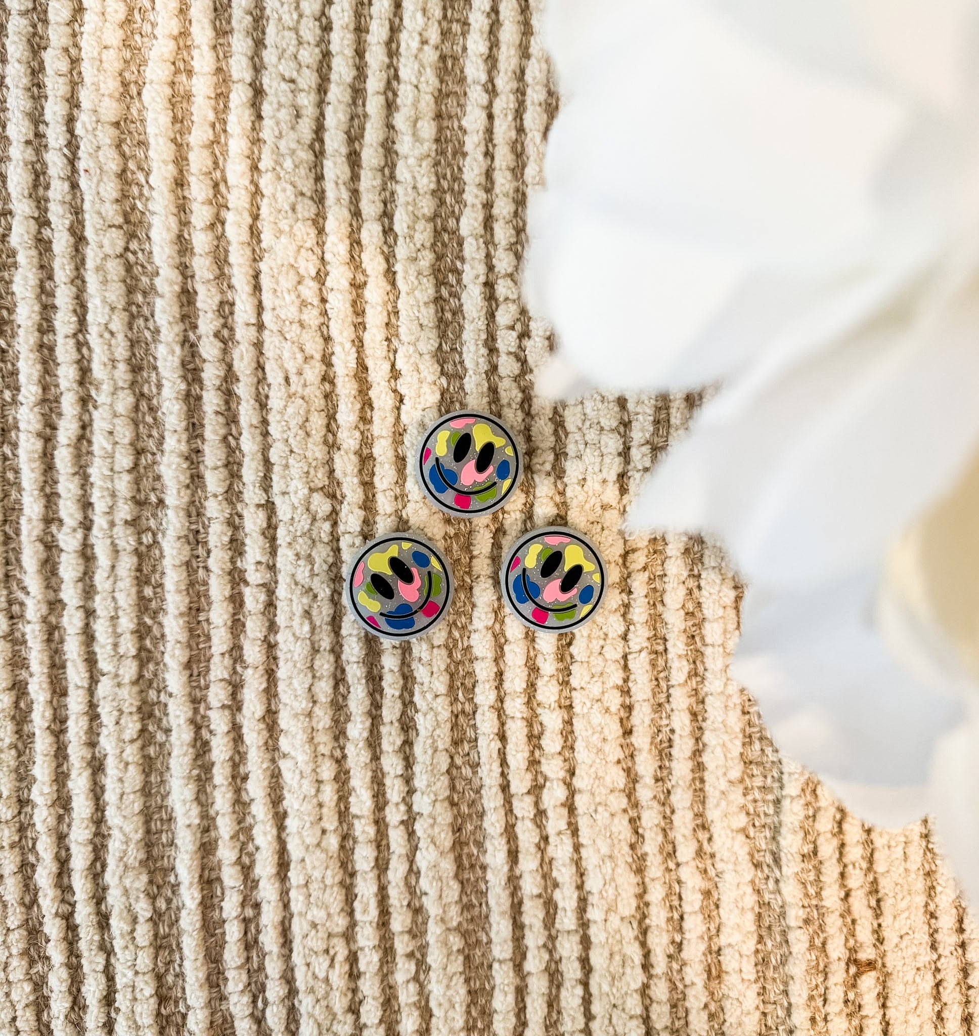 Colorful Cow Print Smiley [Single] Focal Bead