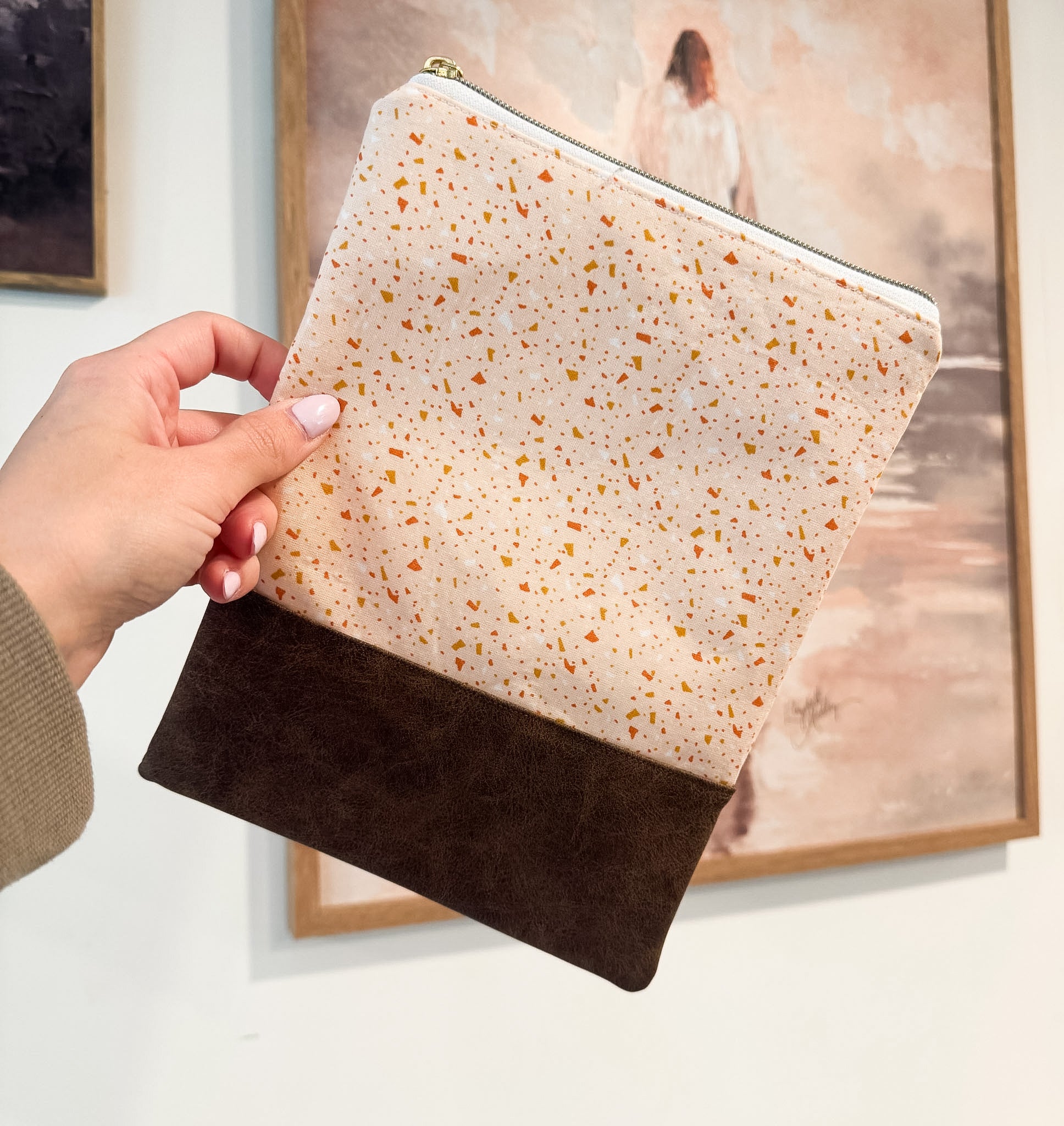 Peach Terrazzo Everyday Essential Bag