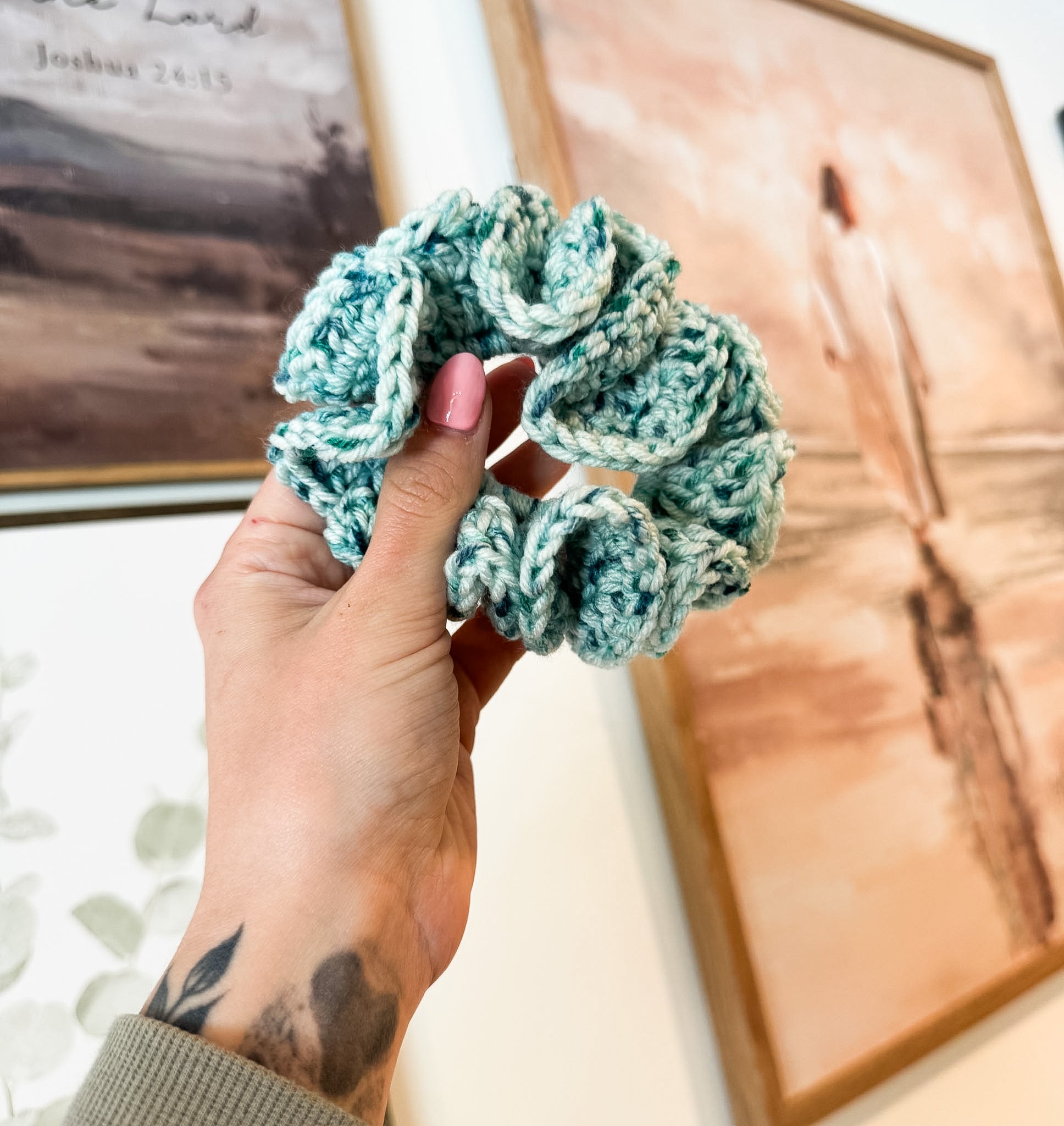 Ocean Tye Dye  Scrunchie