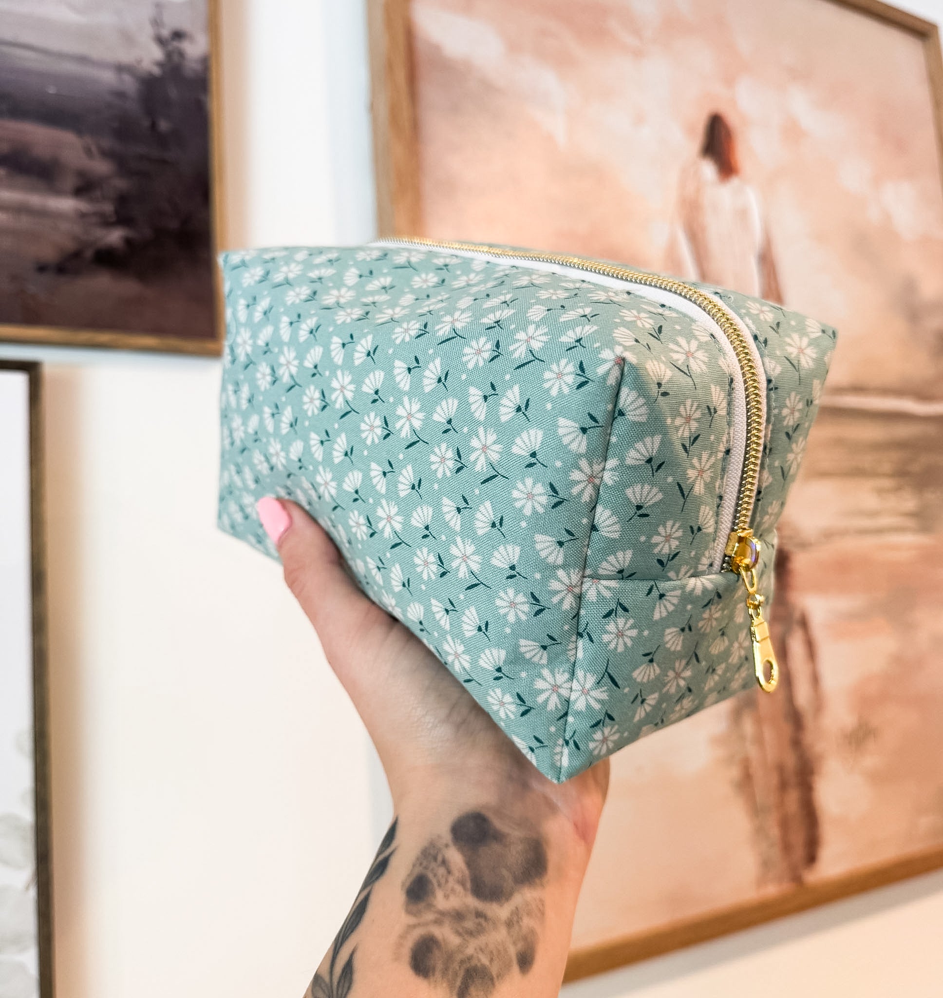 Blue Daisy Boxy Bag