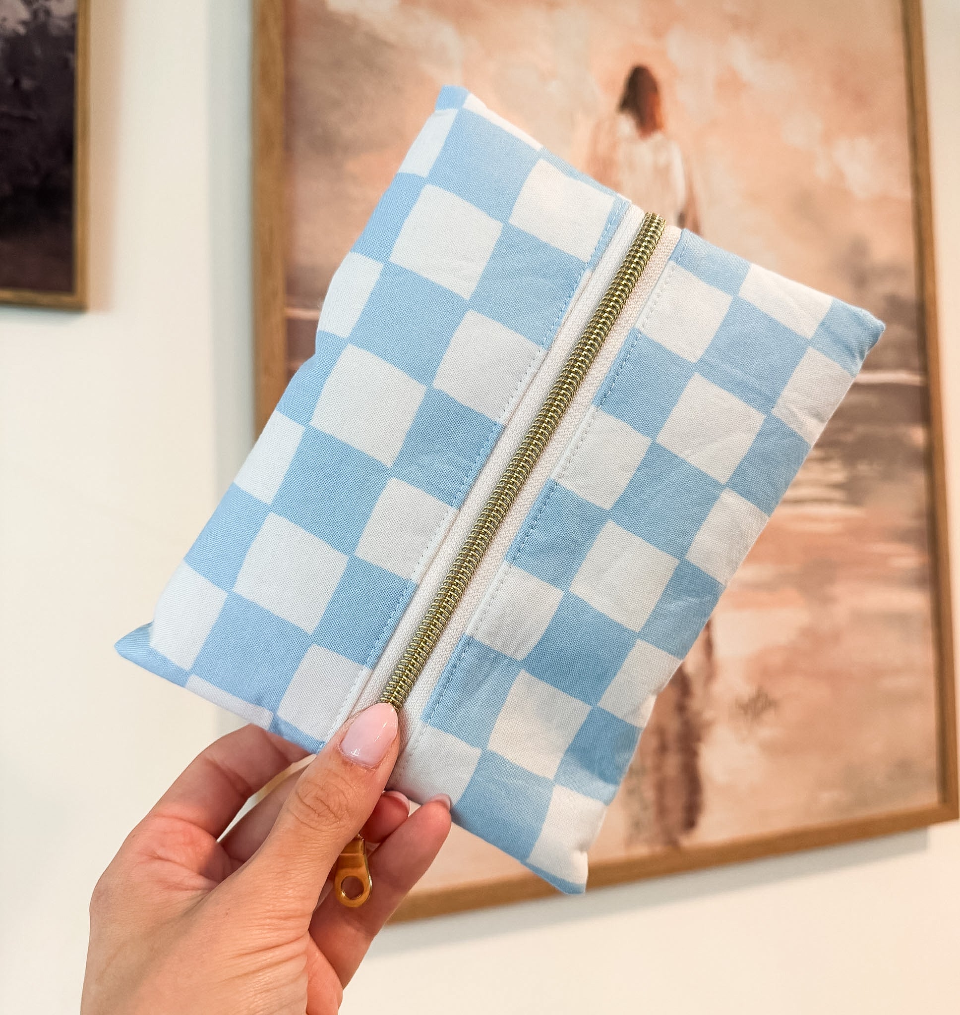 Blue Checkered Book Buddy