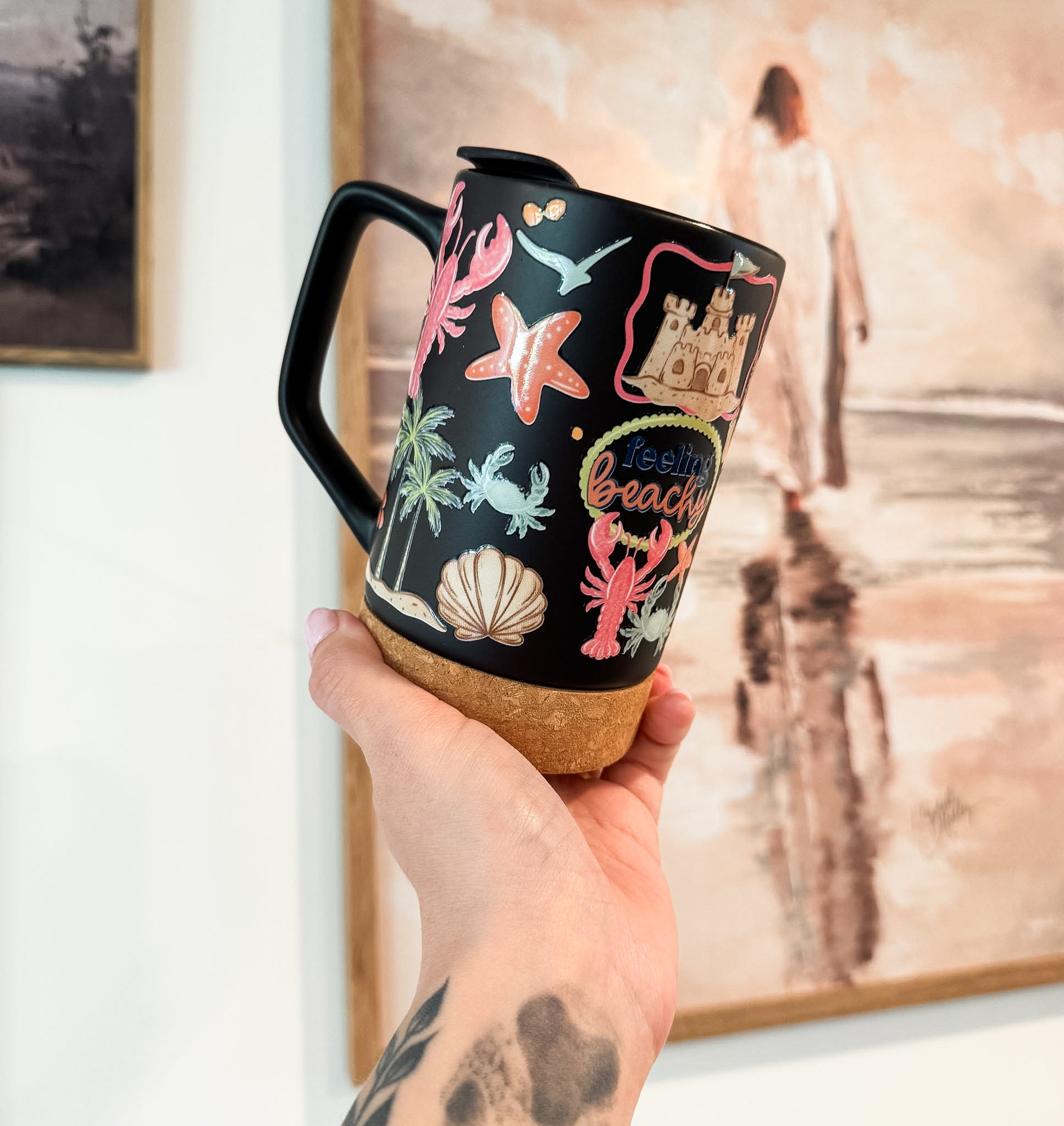 Seashell Searching Travel Mug